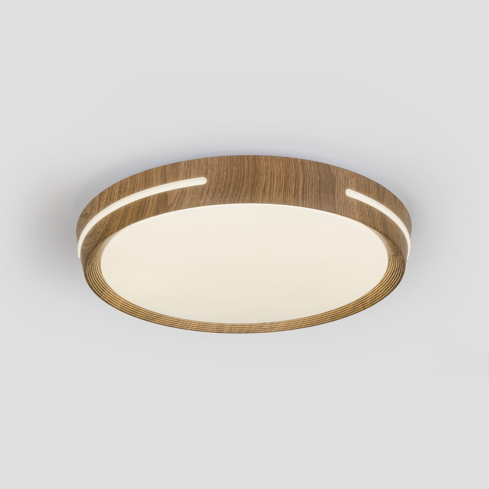 Plafón de techo LED CCT - 24W - Efecto lateral - Color madera Ø40cm