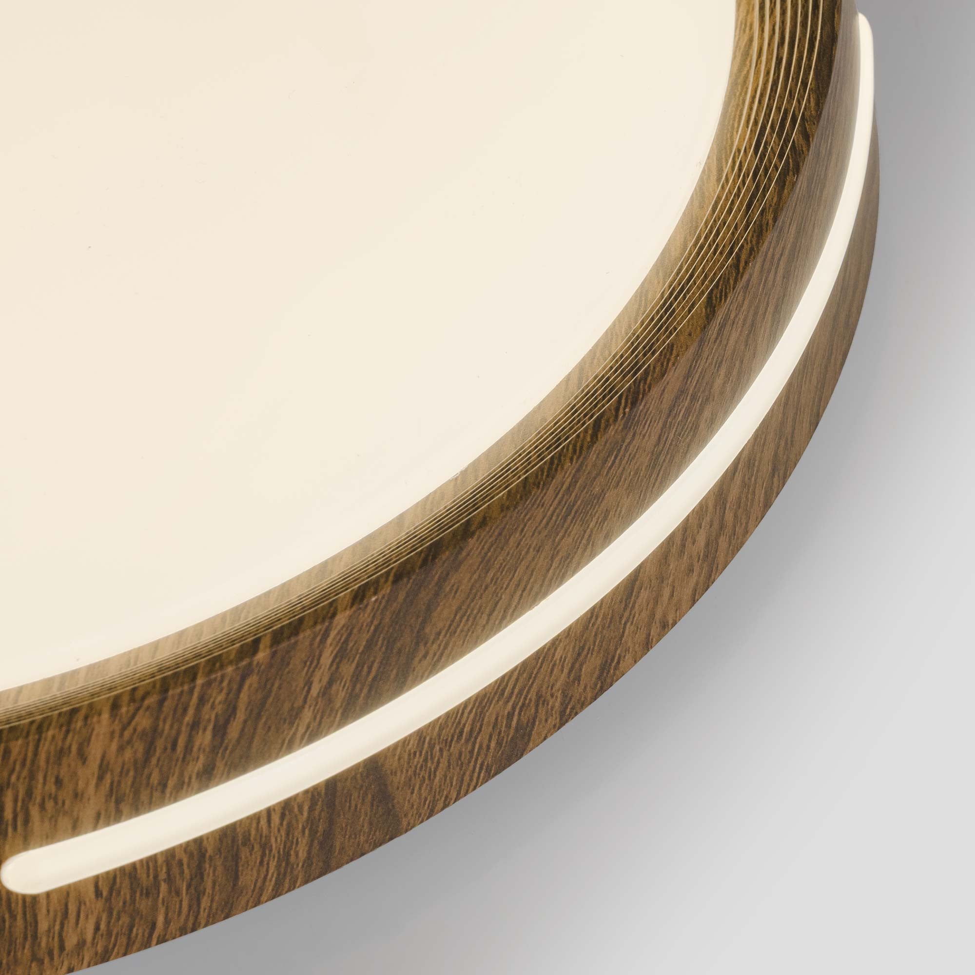 Plafón de techo LED CCT - 24W - Efecto lateral - Color madera Ø40cm