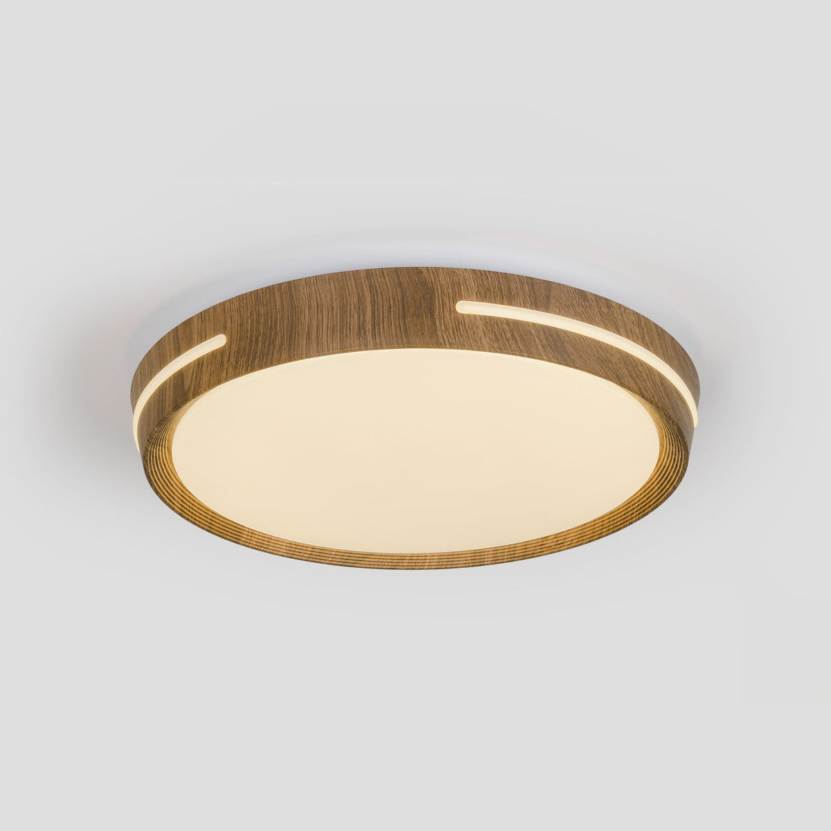 Plafón de techo LED CCT - 24W - Efecto lateral - Color madera Ø40cm