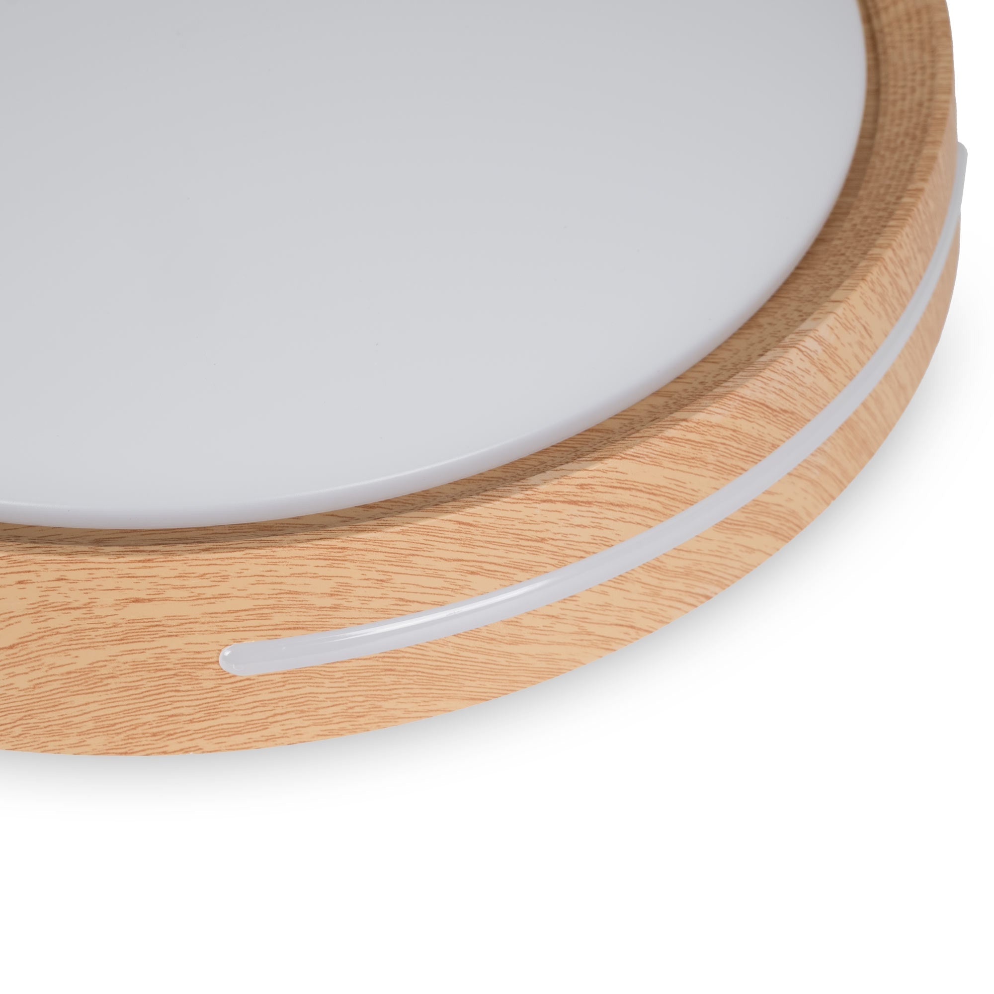 Plafón de techo LED CCT - 24W - Efecto lateral - Color madera Ø40cm