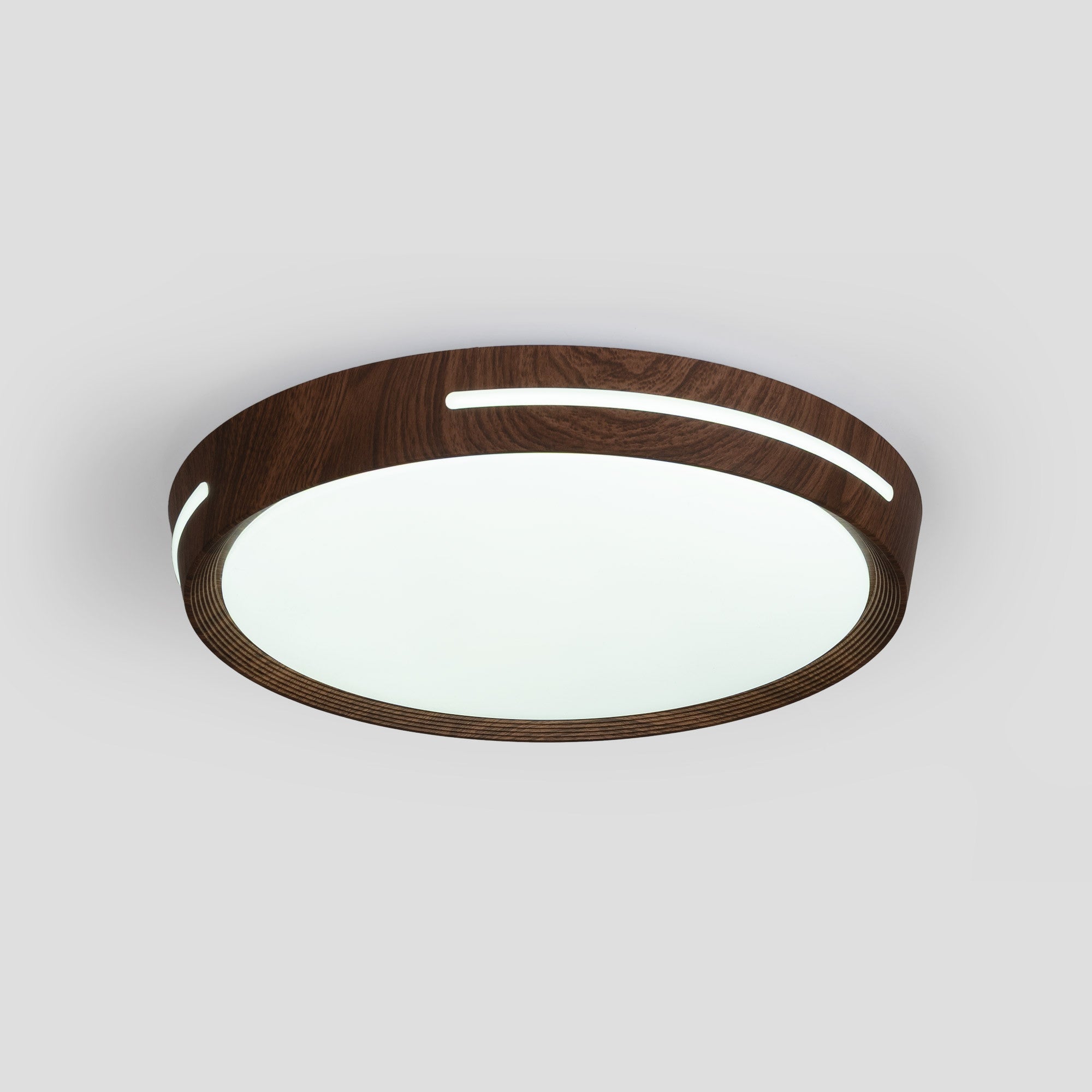 Plafón de techo LED CCT - 24W - Efecto lateral - Color madera Ø40cm