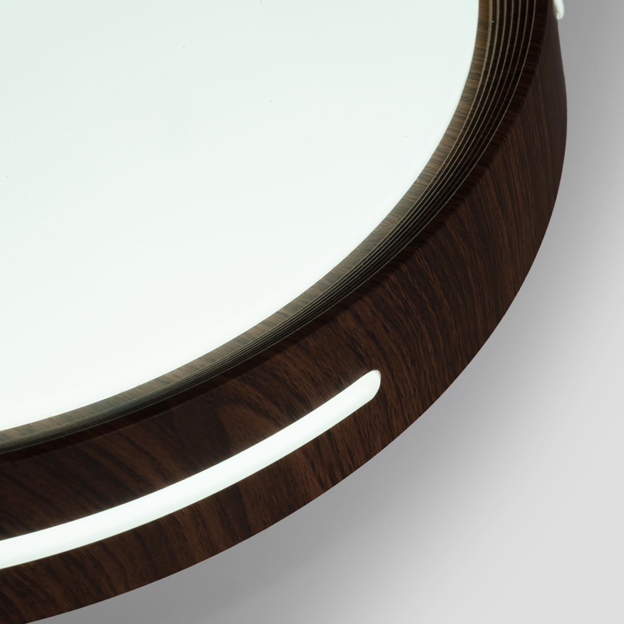 Plafón de techo LED CCT - 24W - Efecto lateral - Color madera Ø40cm