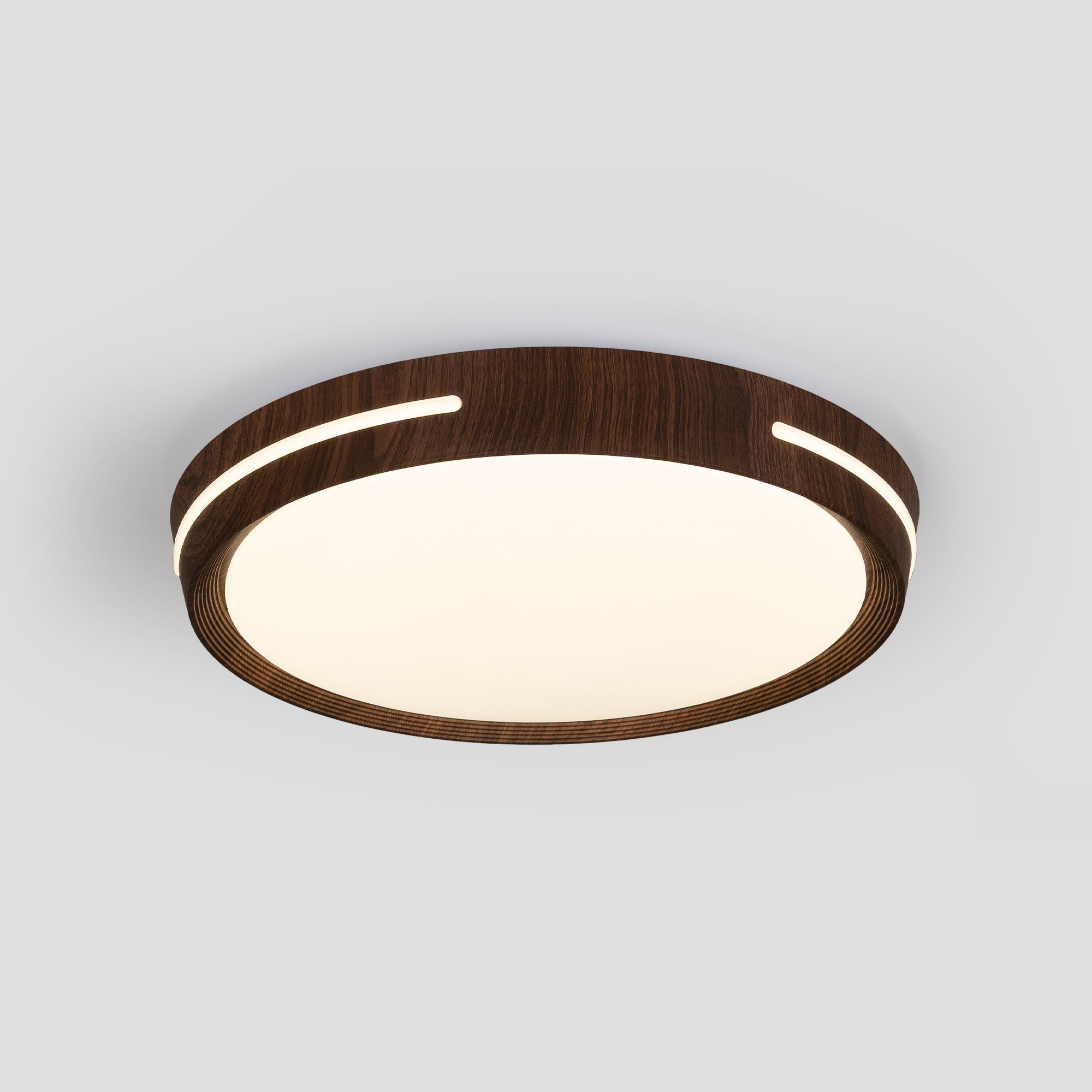 Plafón de techo LED CCT - 24W - Efecto lateral - Color madera Ø40cm