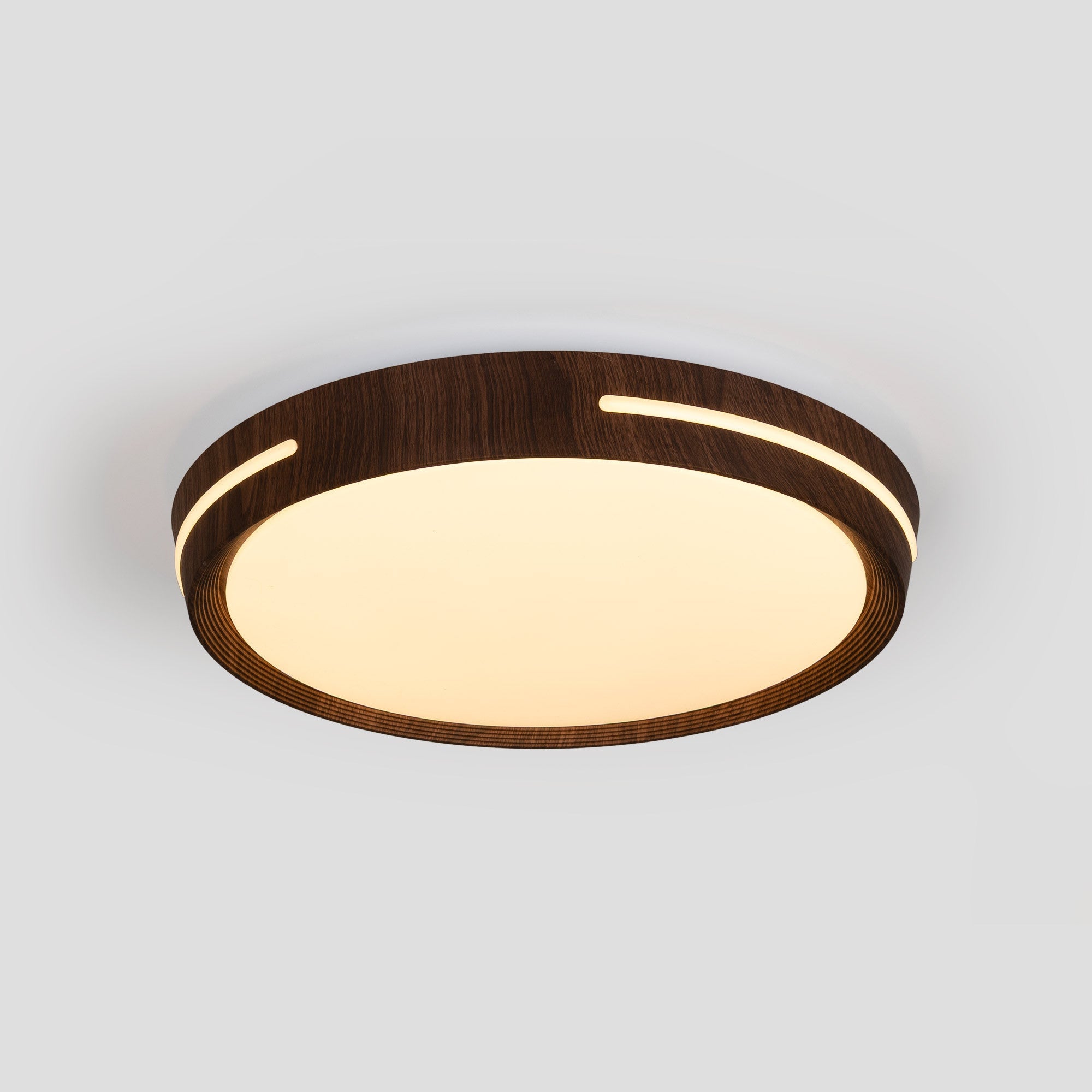 Plafón de techo LED CCT - 24W - Efecto lateral - Color madera Ø40cm