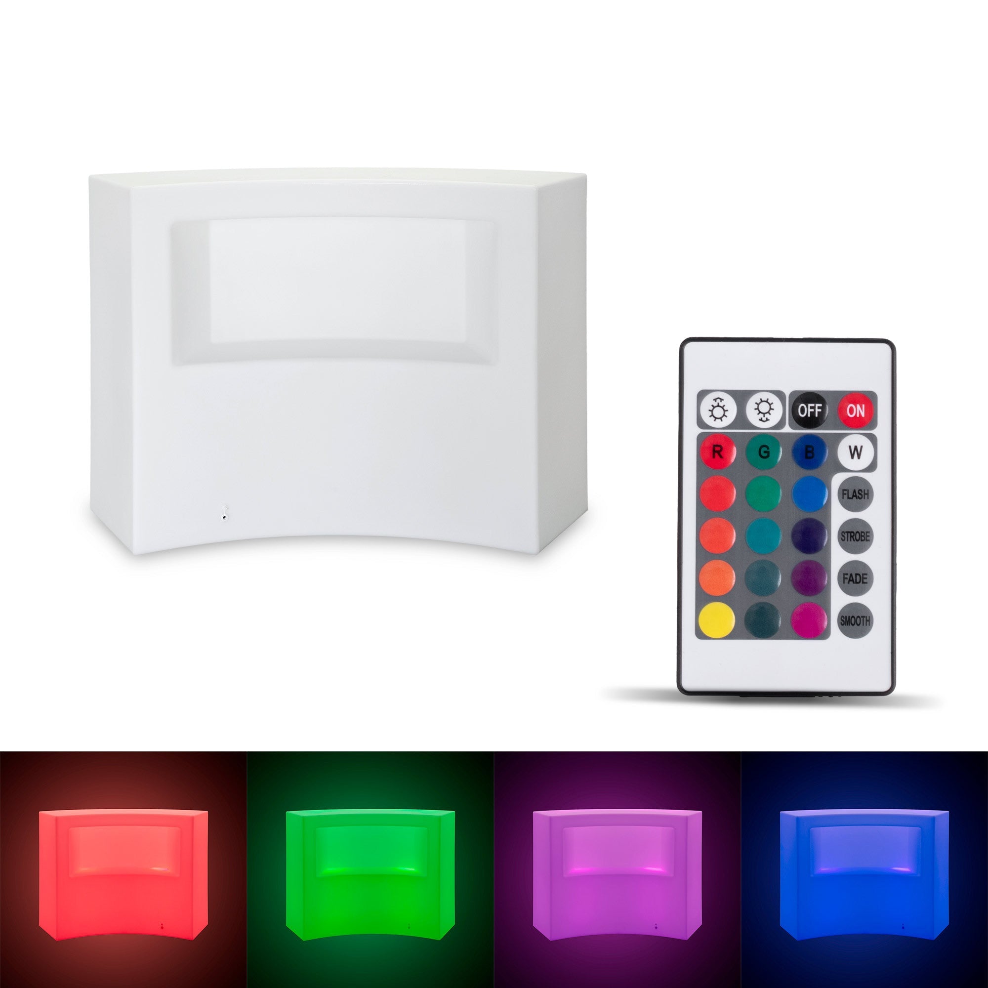 Barra de bar LED RGBW - 2 x 5W - Recargable - Diseño curvo