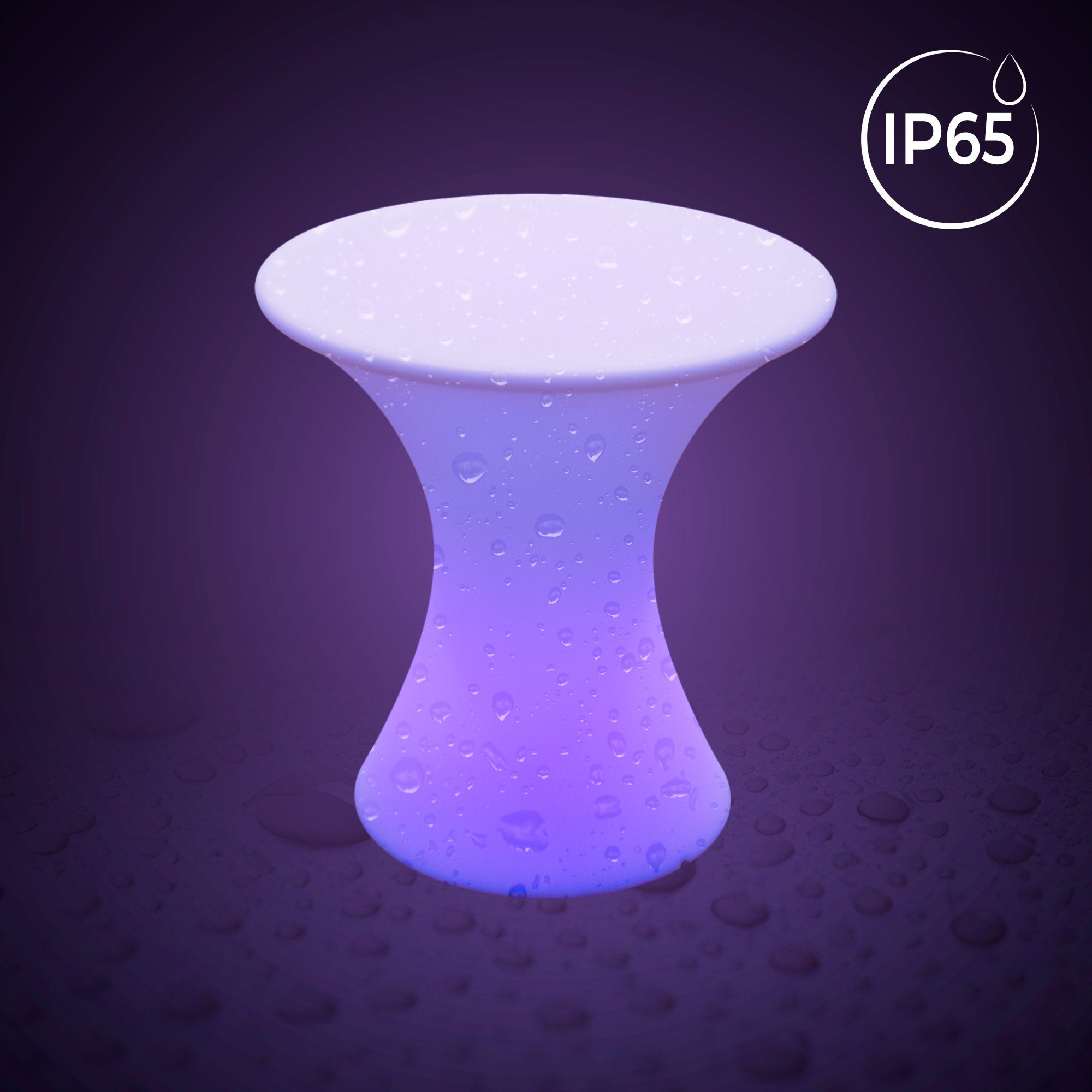 Mesa luminosa LED RGBW - 58 x Ø60 cm - 12W - Recargable