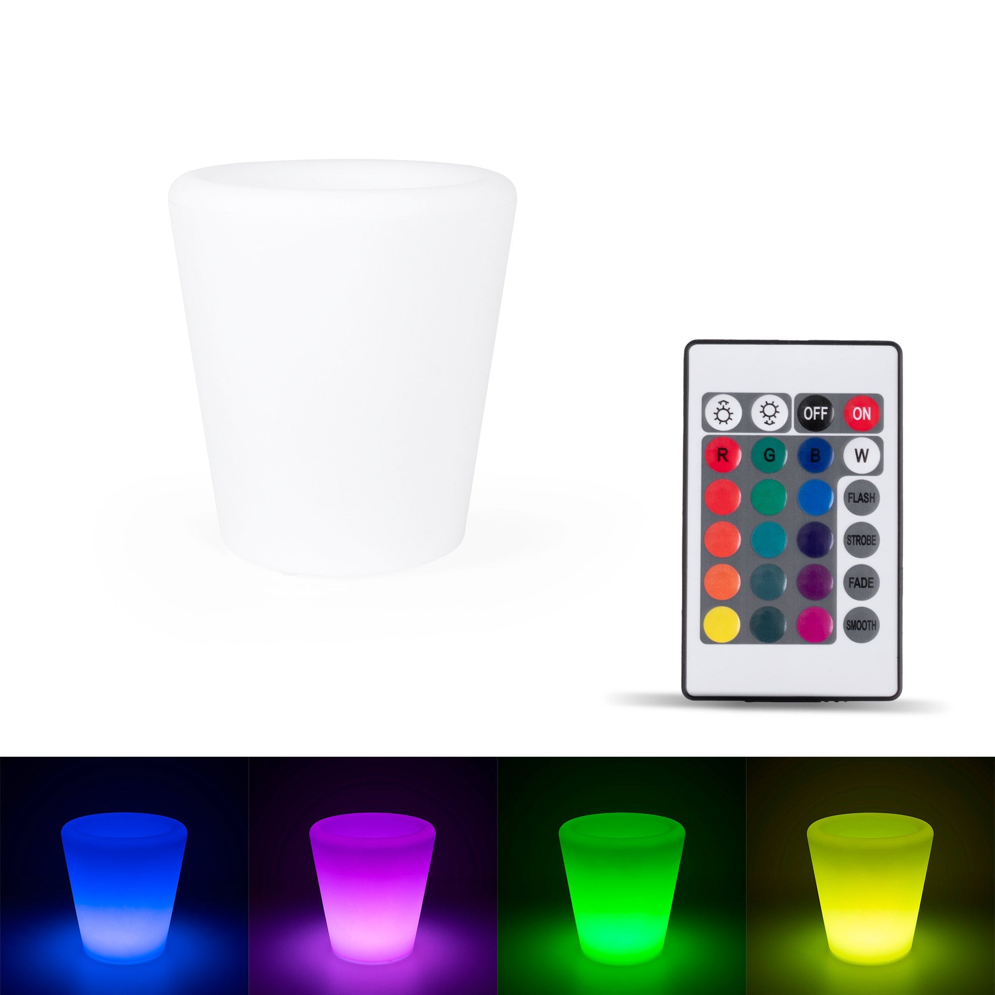 Cubitera LED RGBW - 6W - 29 x Ø 28cm - Recargable