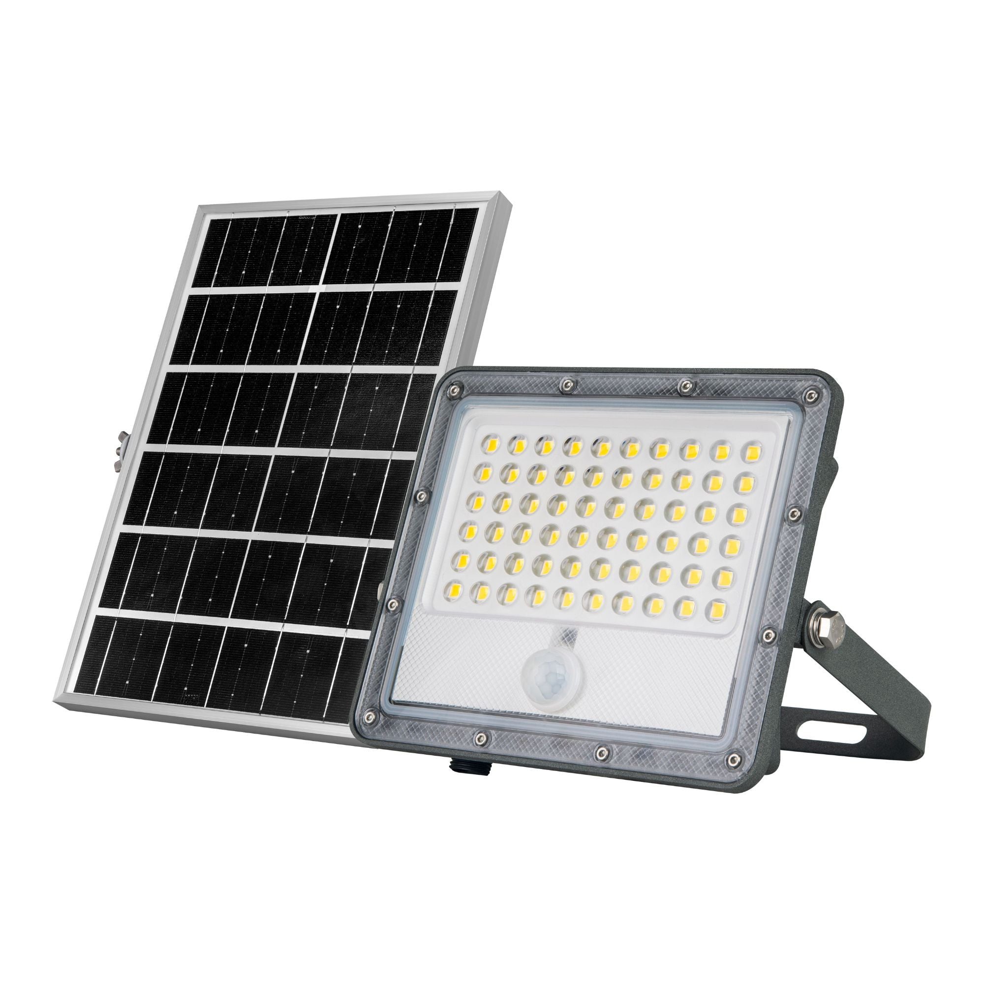 Proyector solar de seguridad 5W - Sensor PIR y mando a distancia - 4000K - IP65