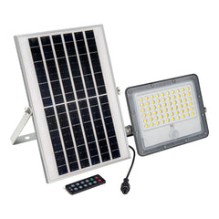 Proyector solar de seguridad 12W - Sensor PIR y mando a distancia - 4000K - IP65
