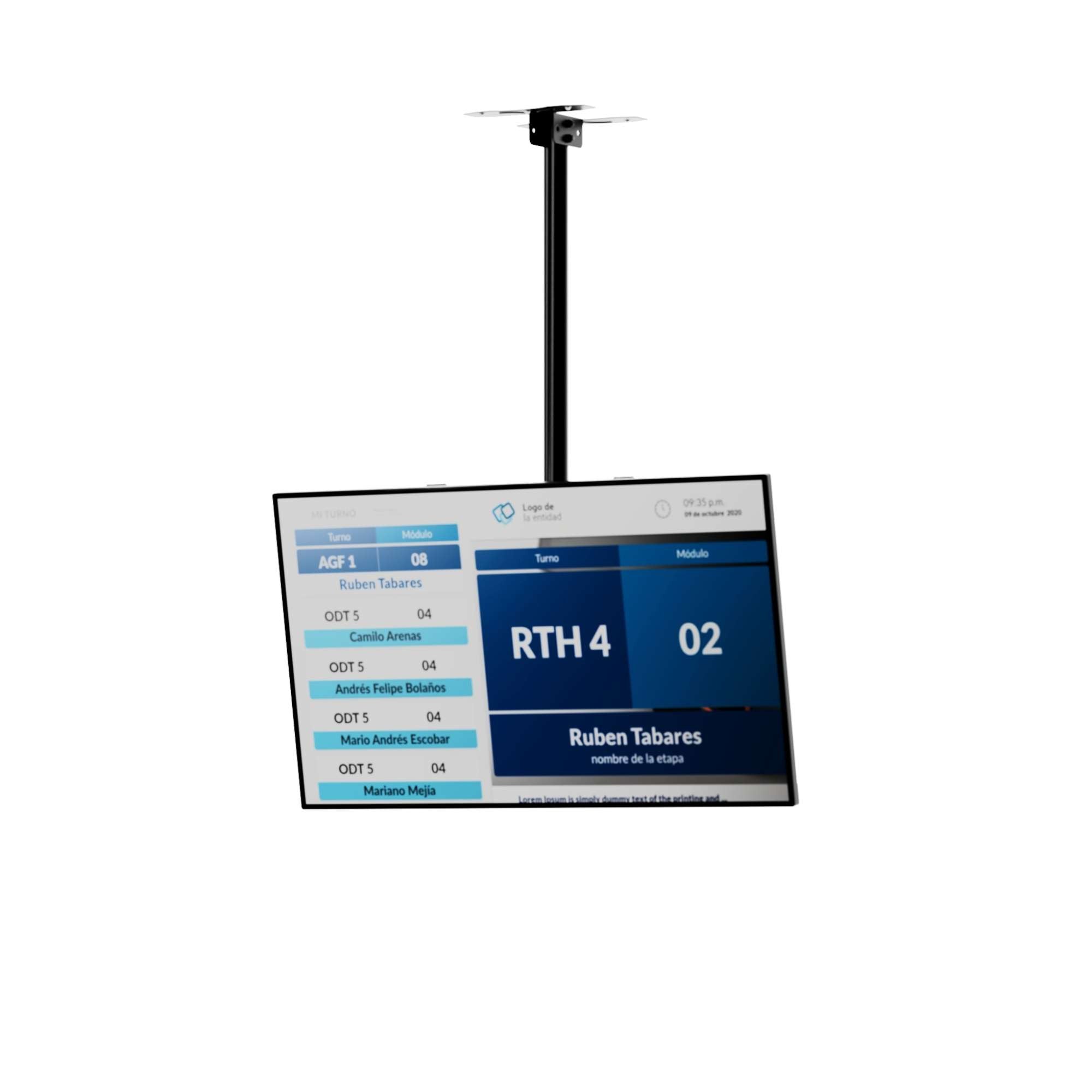 Pantalla LCD 32" - 500 nits - FULL HD  – Menús y Señalización Digital - Soporte de techo