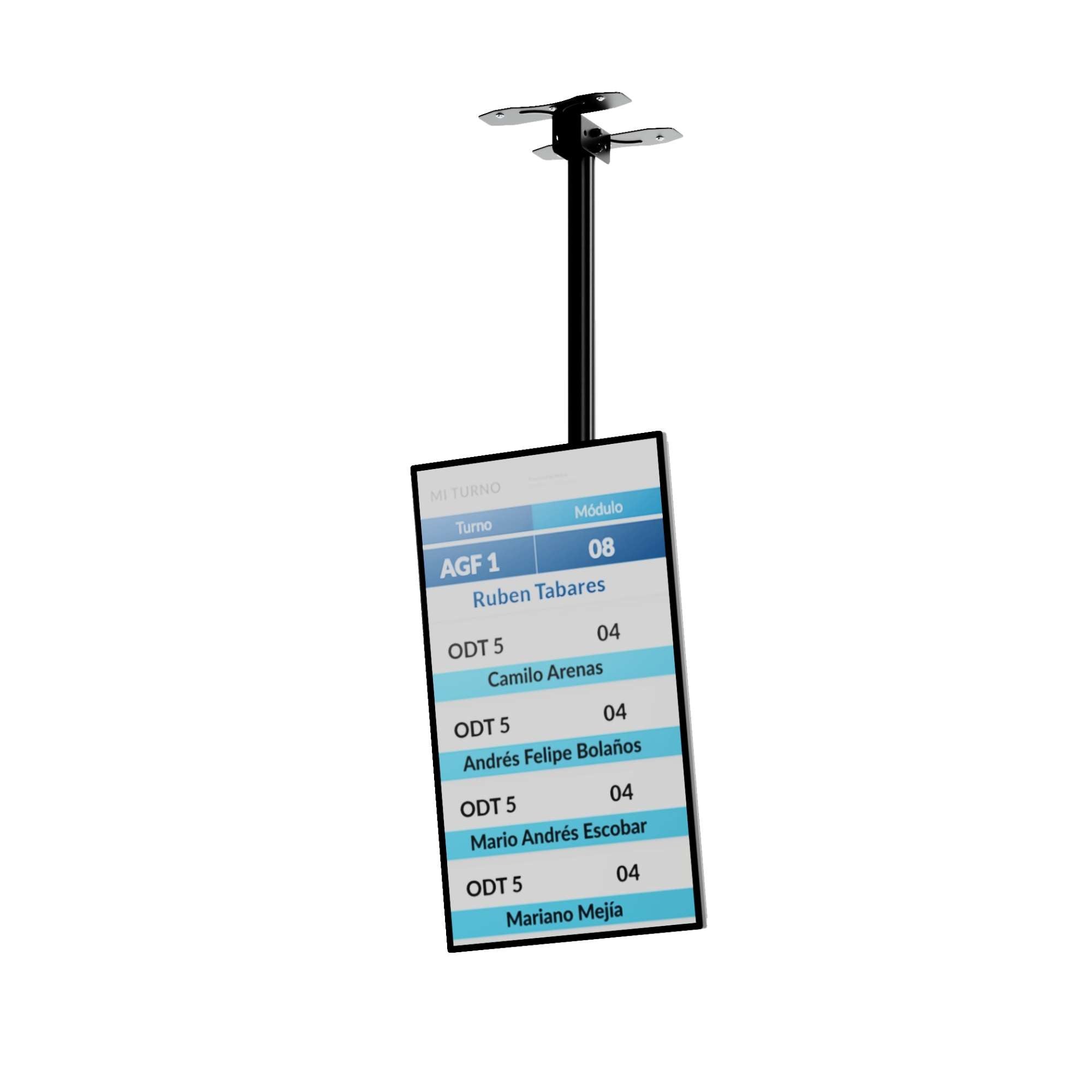 Pantalla LCD 43" - 500 nits - FULL HD  – Menús y Señalización Digital - Soporte de techo