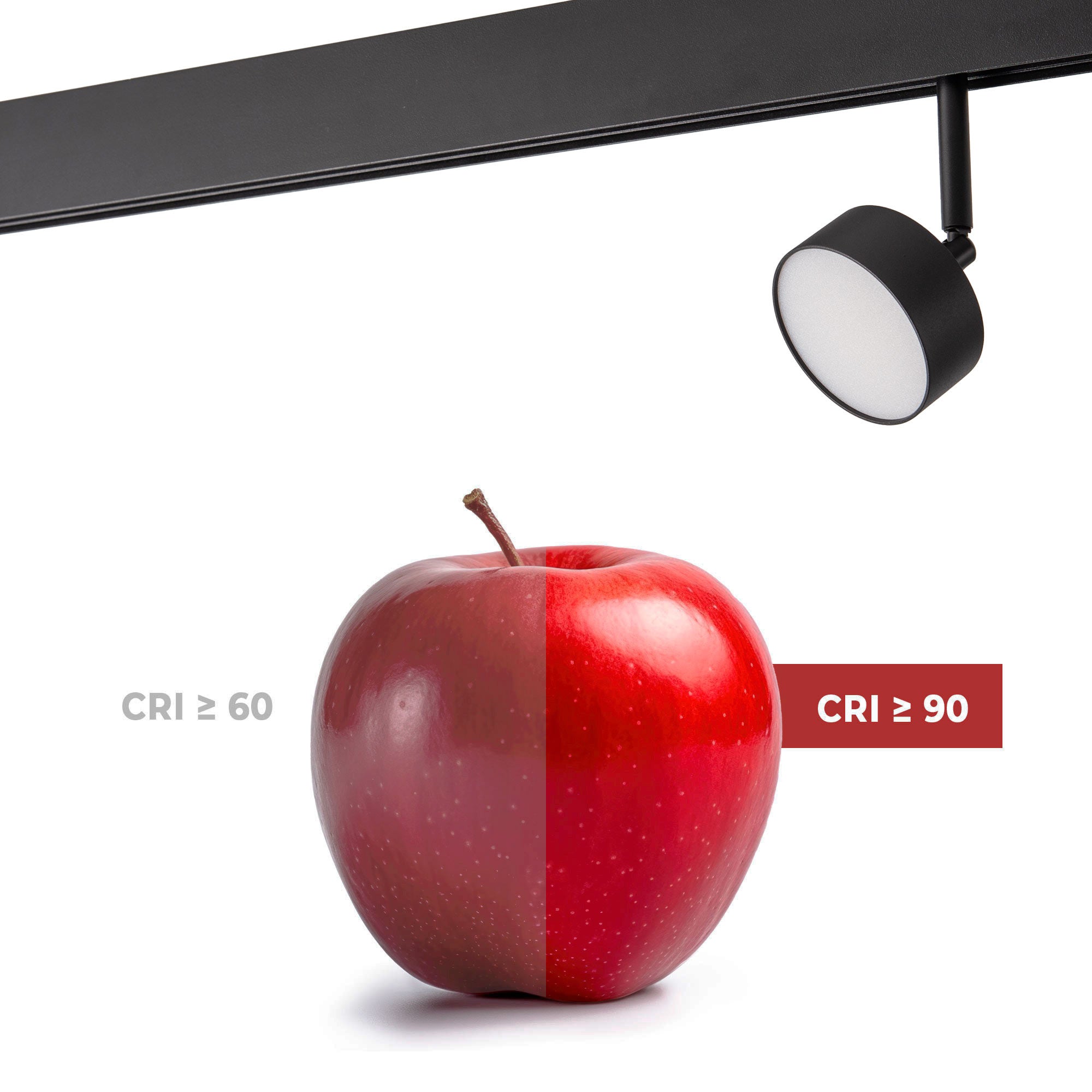 Luminaria circular LED para carril magnético 48V - 9W - Ø7.5cm - CRI90 - Chip OSRAM