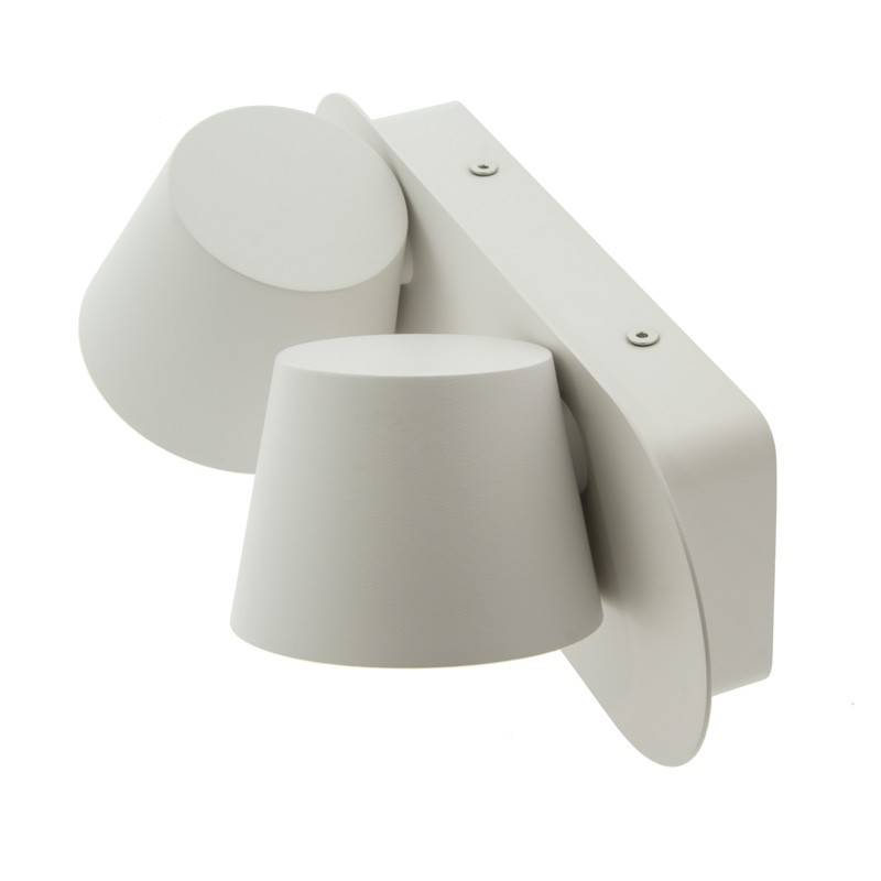 Aplique de pared LED doble "KOP-2" orientable 12W