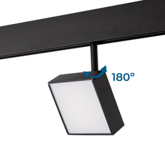 Luminaria cuadrada LED para carril magnético 48V - 9W - CRI90 - Chip OSRAM