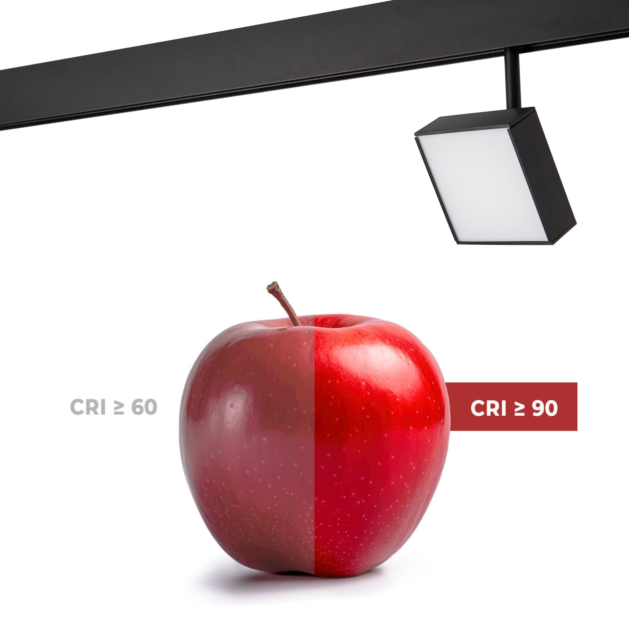 Luminaria cuadrada LED para carril magnético 48V - 9W - CRI90 - Chip OSRAM
