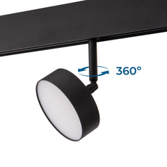 Luminaria circular LED para carril magnético 48V - Ø9.5cm - 12W - CRI90 - OSRAM