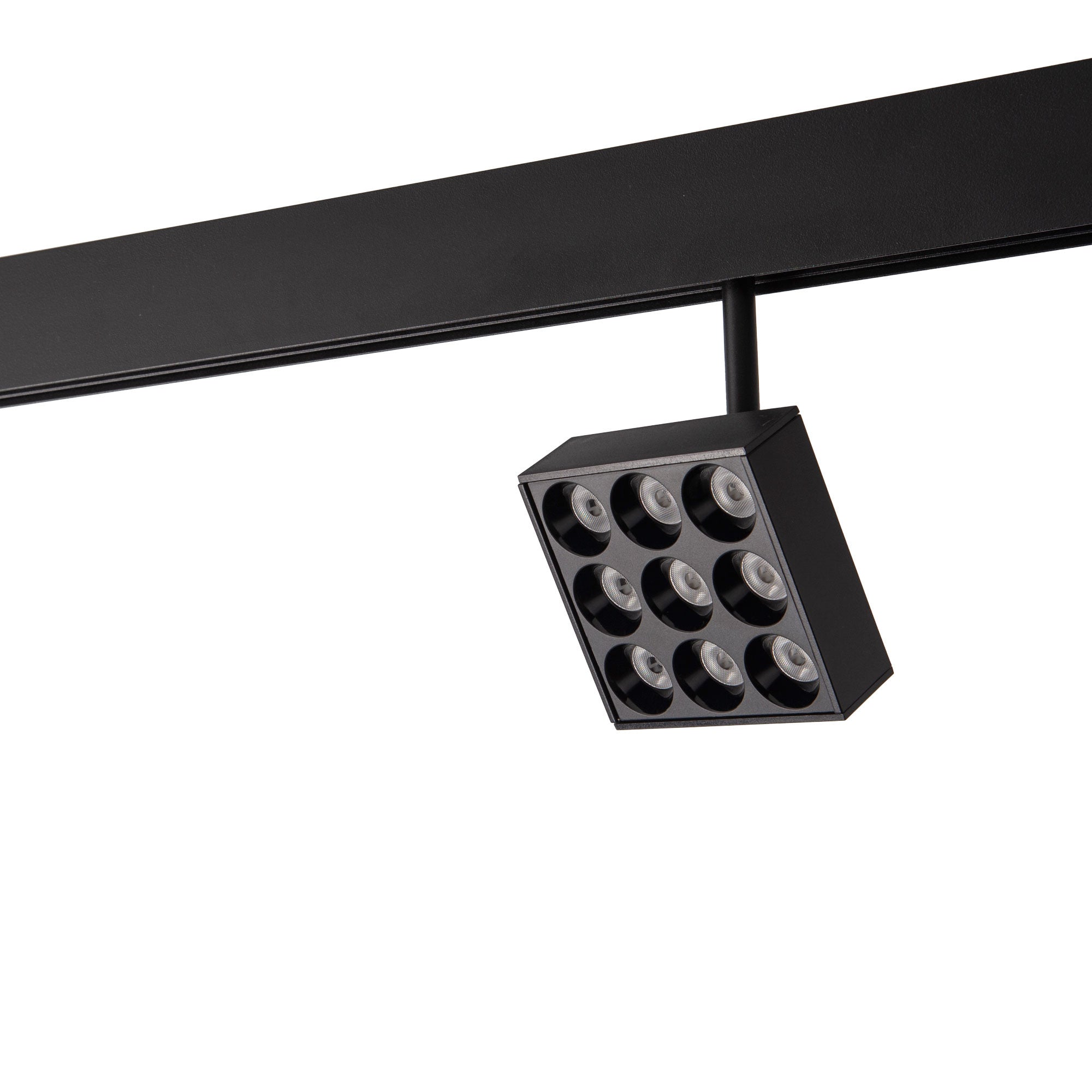 Luminaria cuadrada LED para carril magnético 48V - 9W - CRI90 - UGR18 - OSRAM