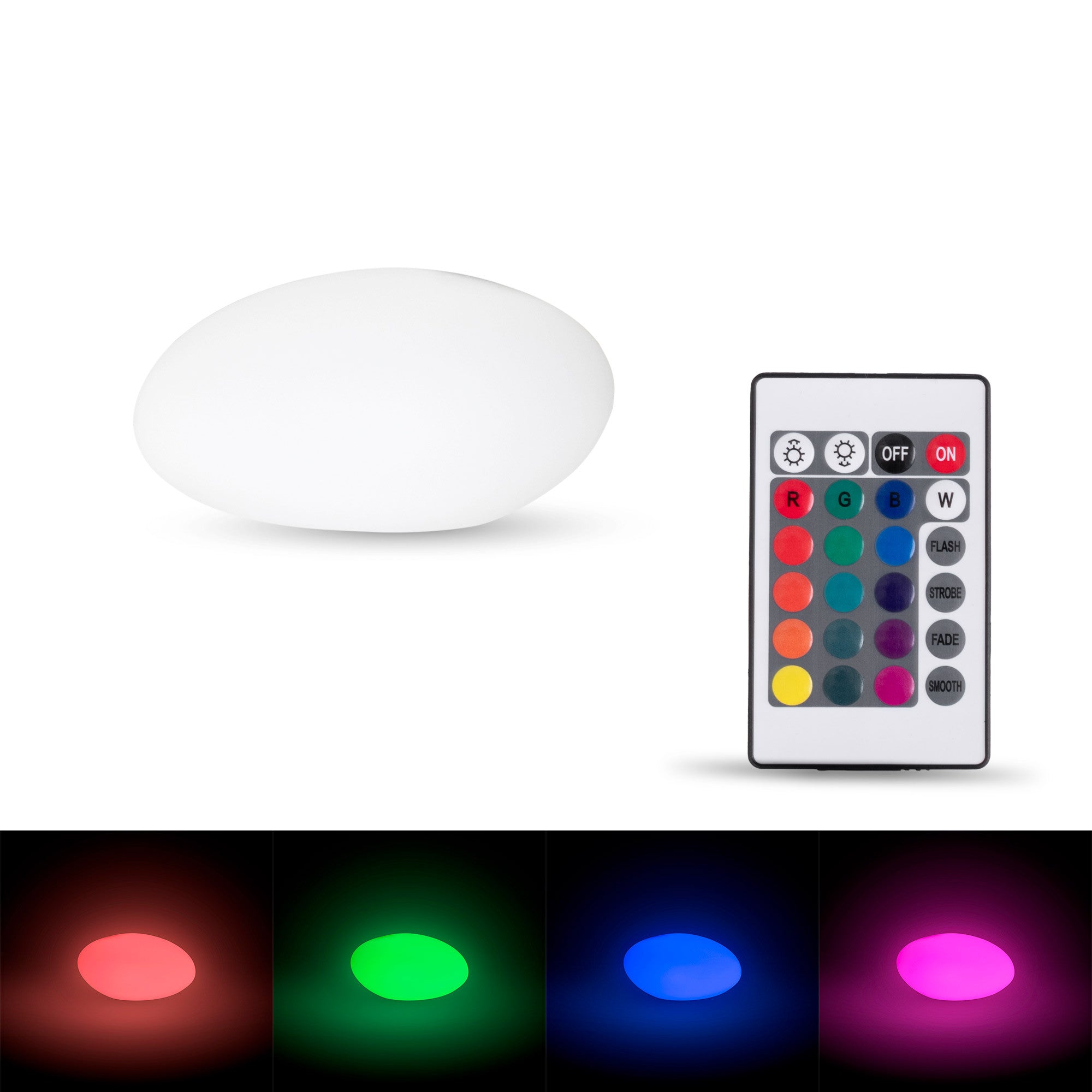 Lámpara de exterior "Stone" - RGBW - 1W - Ø28 - Recargable