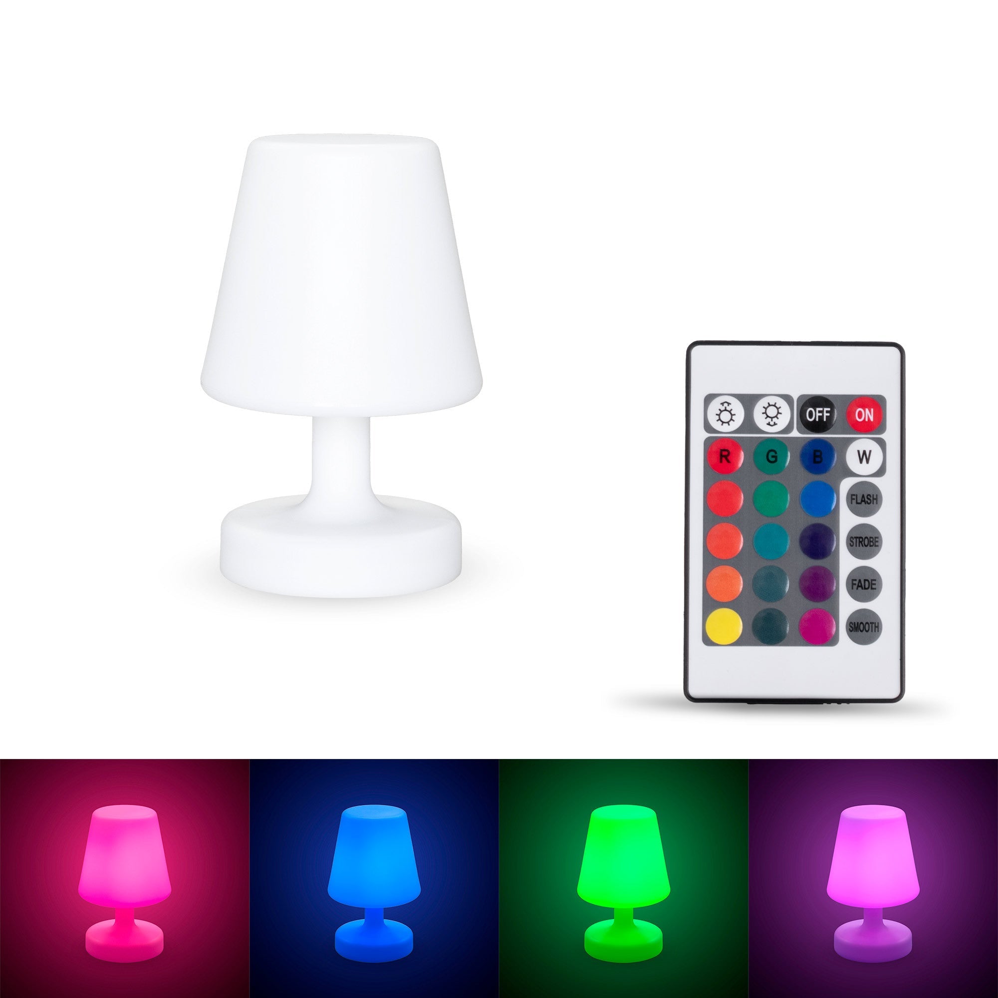 Lámpara luminosa LED RGBW - 6W - Recargable