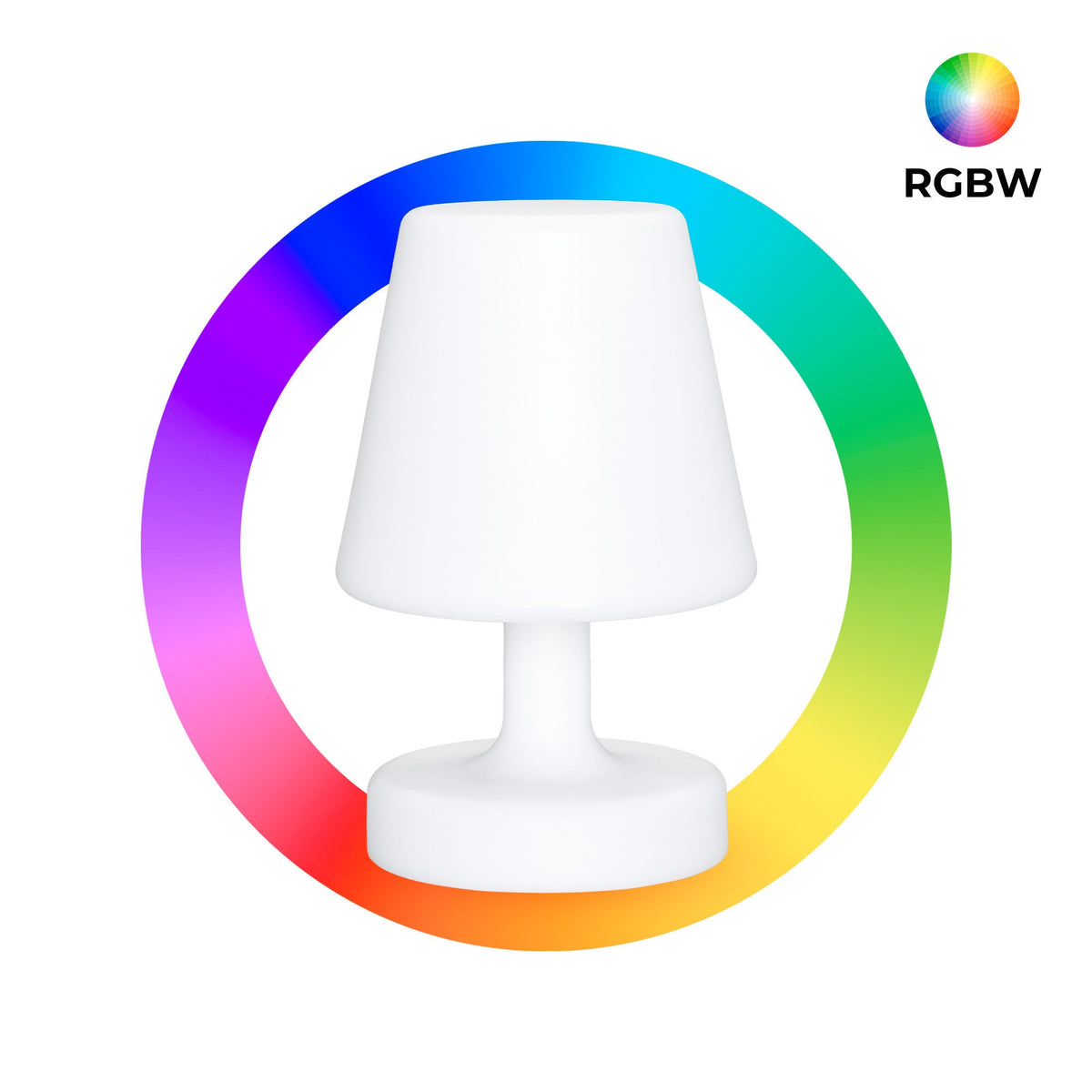 Lámpara luminosa LED RGBW - 6W - Recargable