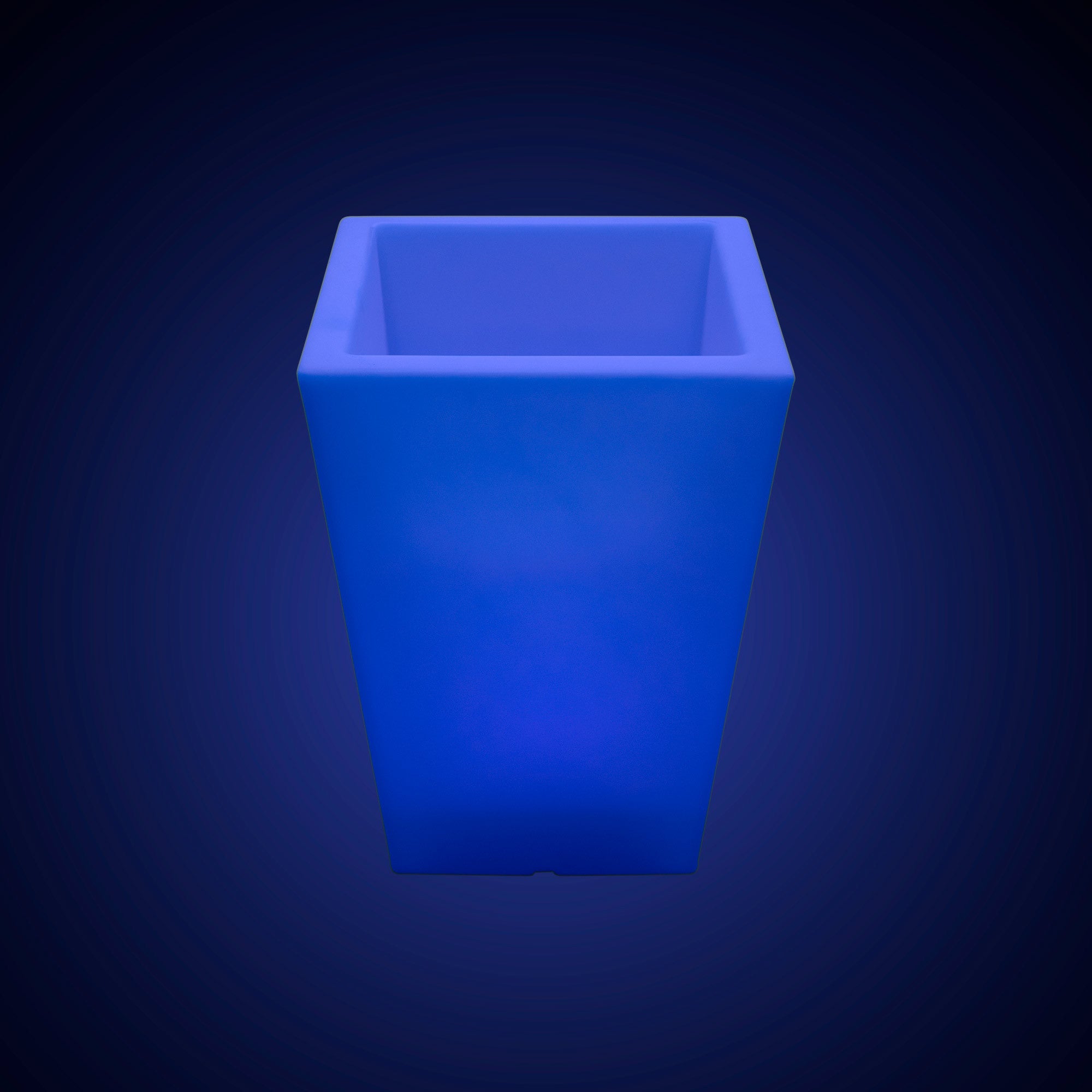 Macetero cuadrado LED RGBW - 12W - Recargable - Mando a distancia