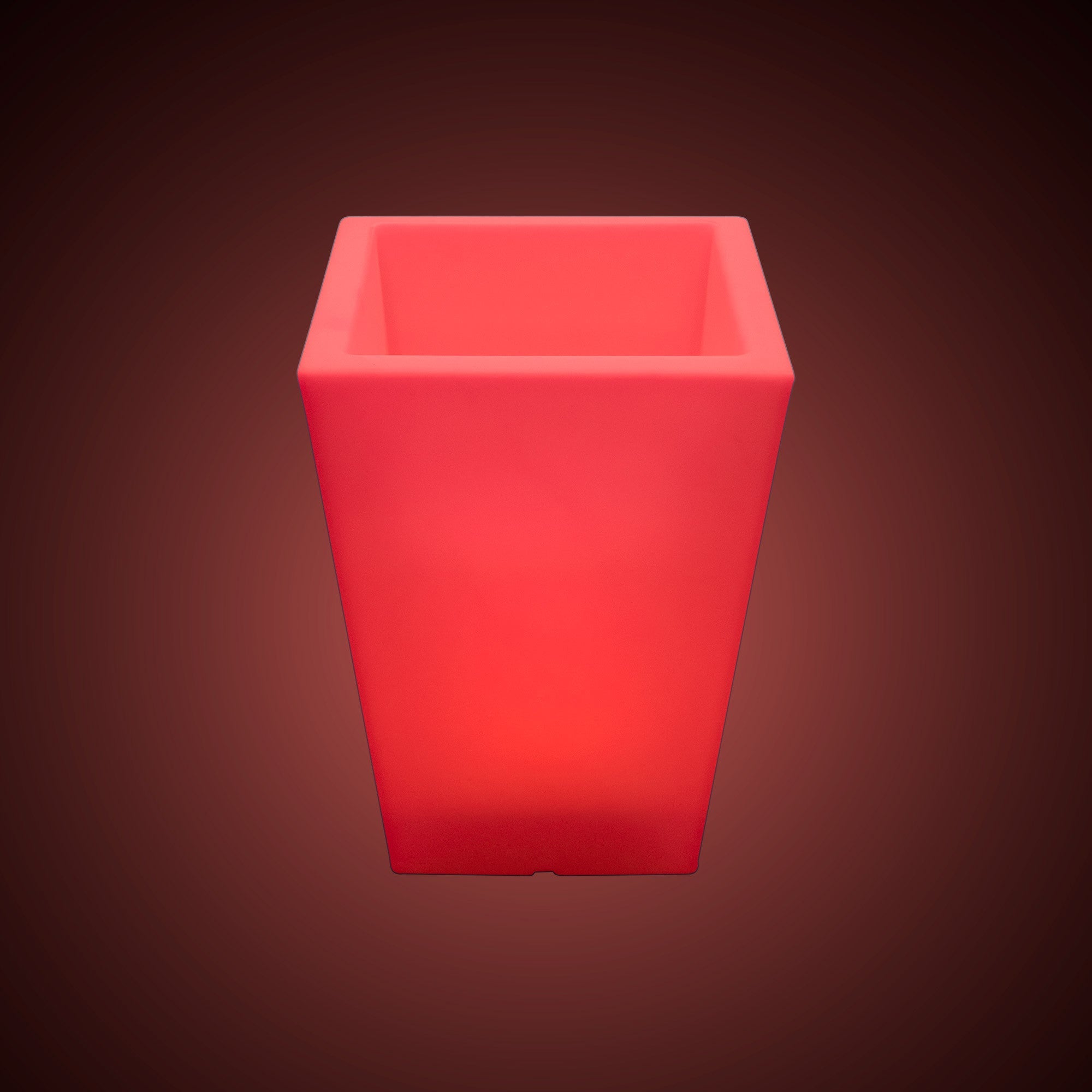 Macetero cuadrado LED RGBW - 12W - Recargable - Mando a distancia