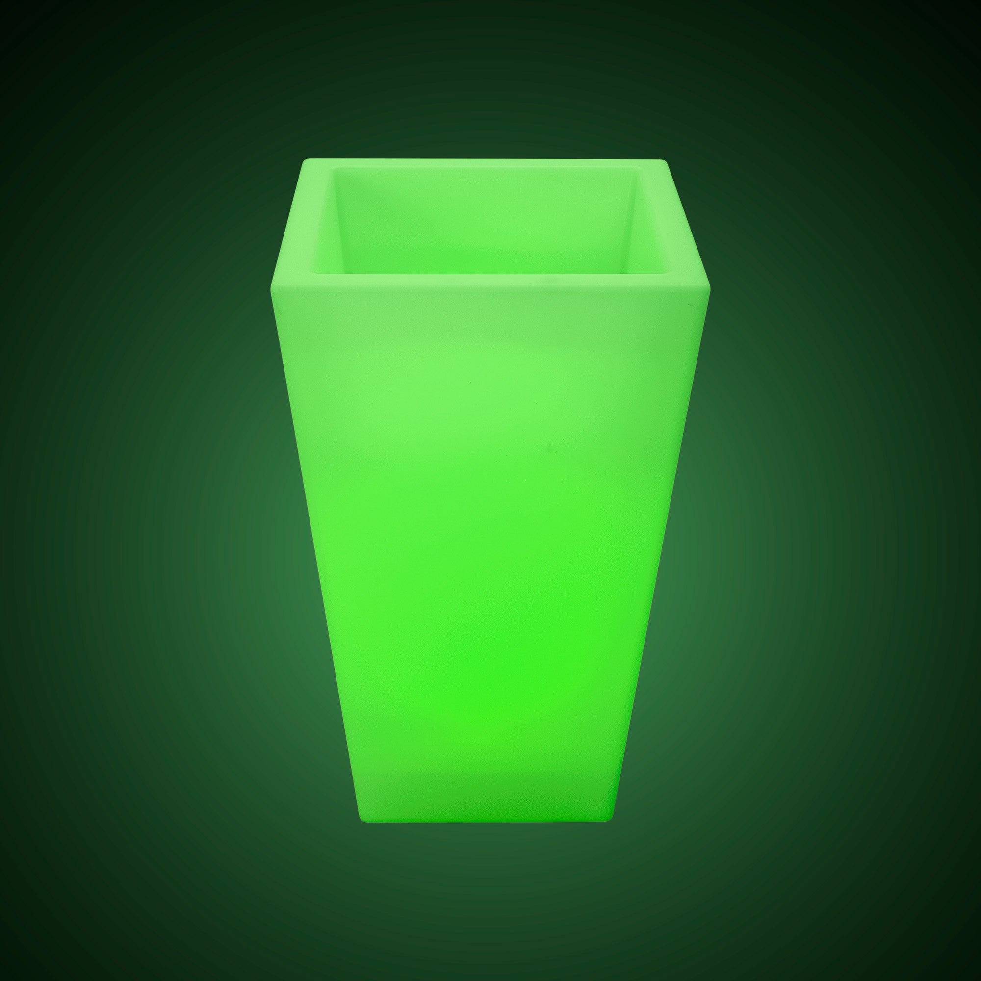 Macetero cuadrado LED RGBW - 24W - Recargable - Mando a distancia