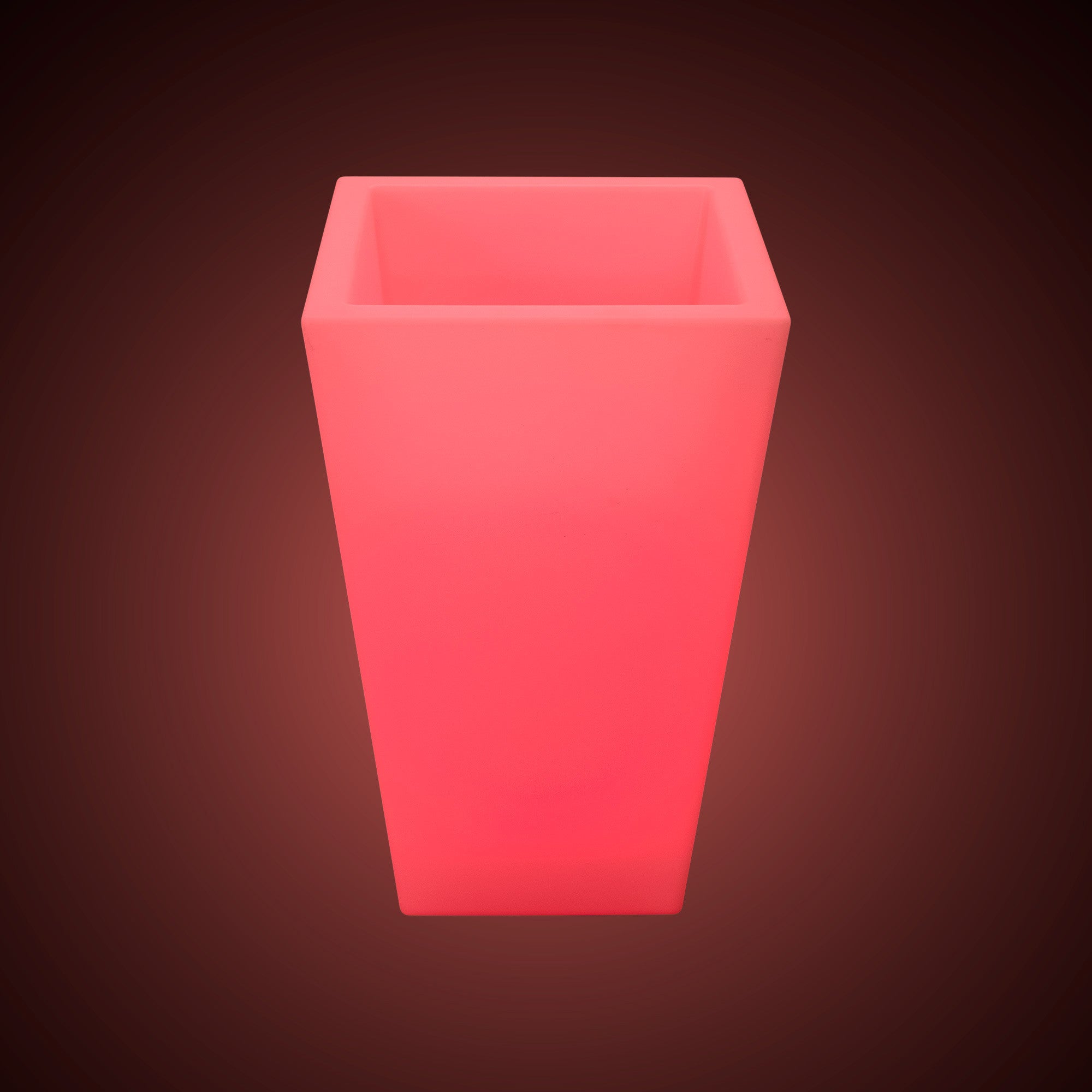 Macetero cuadrado LED RGBW - 24W - Recargable - Mando a distancia