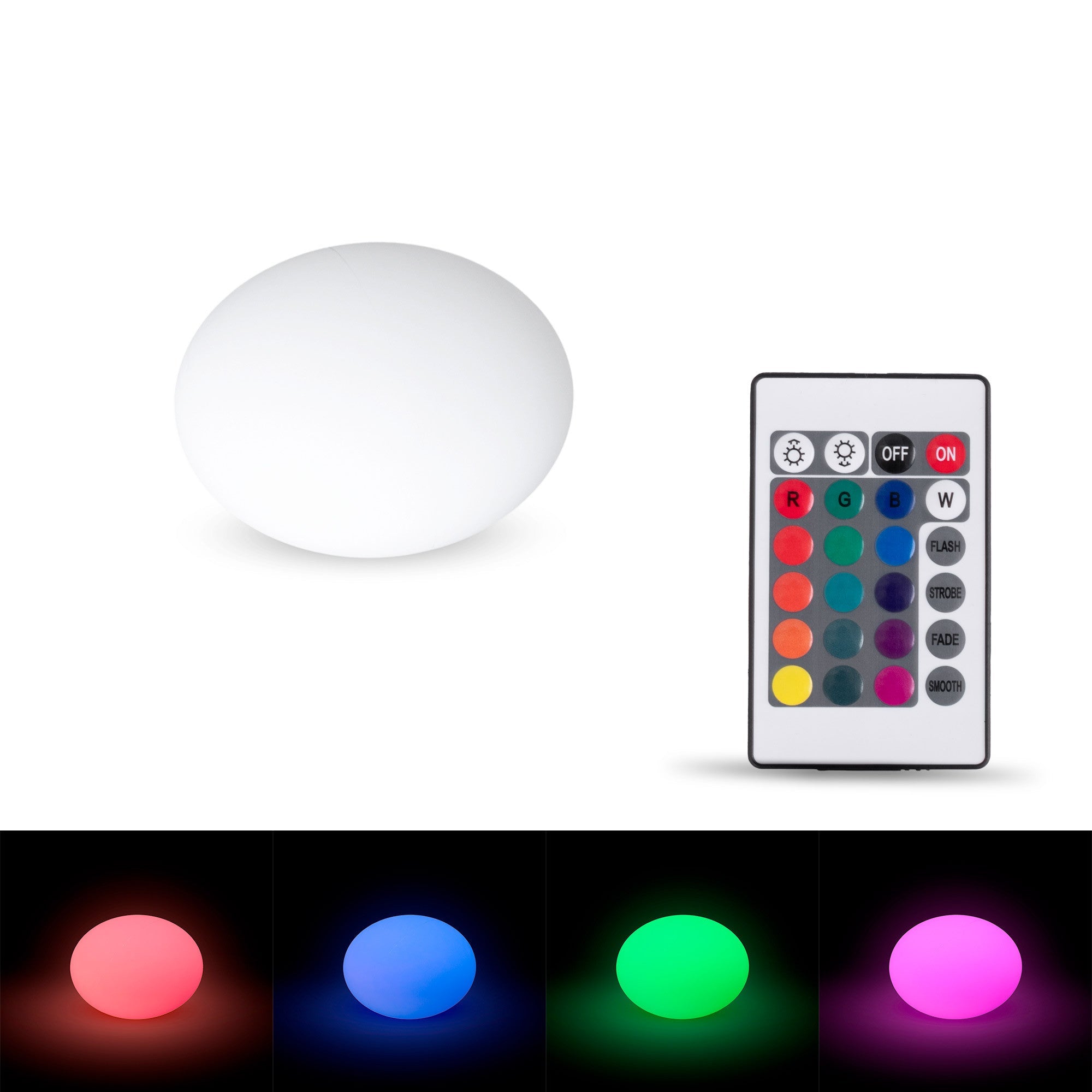 Lámpara de exterior "Stone" - RGBW - 1,2W - Ø32 - Recargable