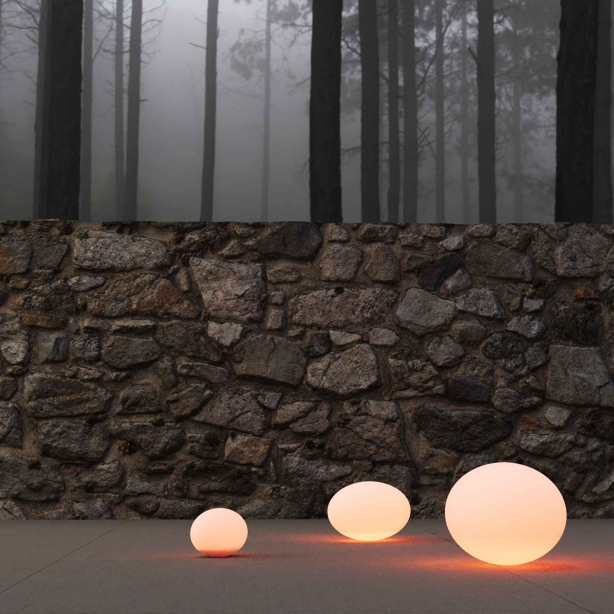 Lámpara de exterior "Stone" - RGBW - 1,2W - Ø32 - Recargable