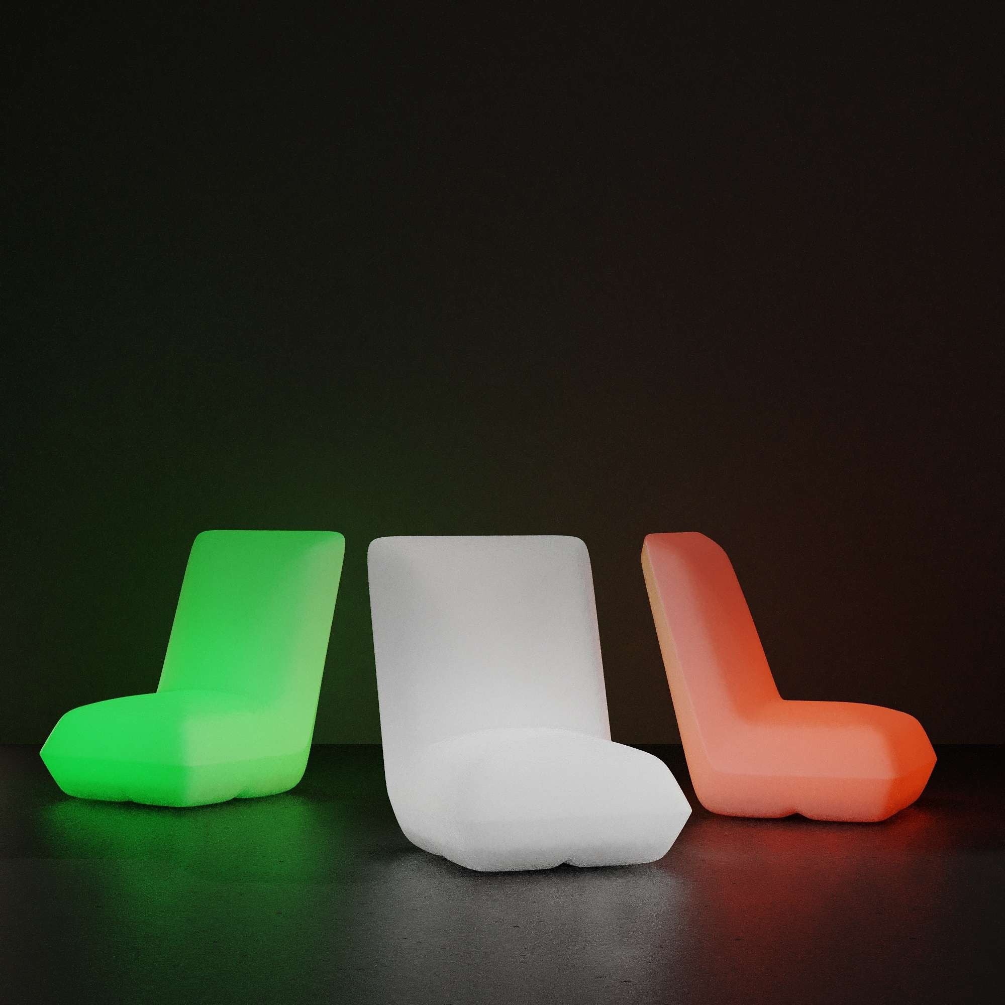 Asiento luminoso LED RGBW - 16W - Recargable