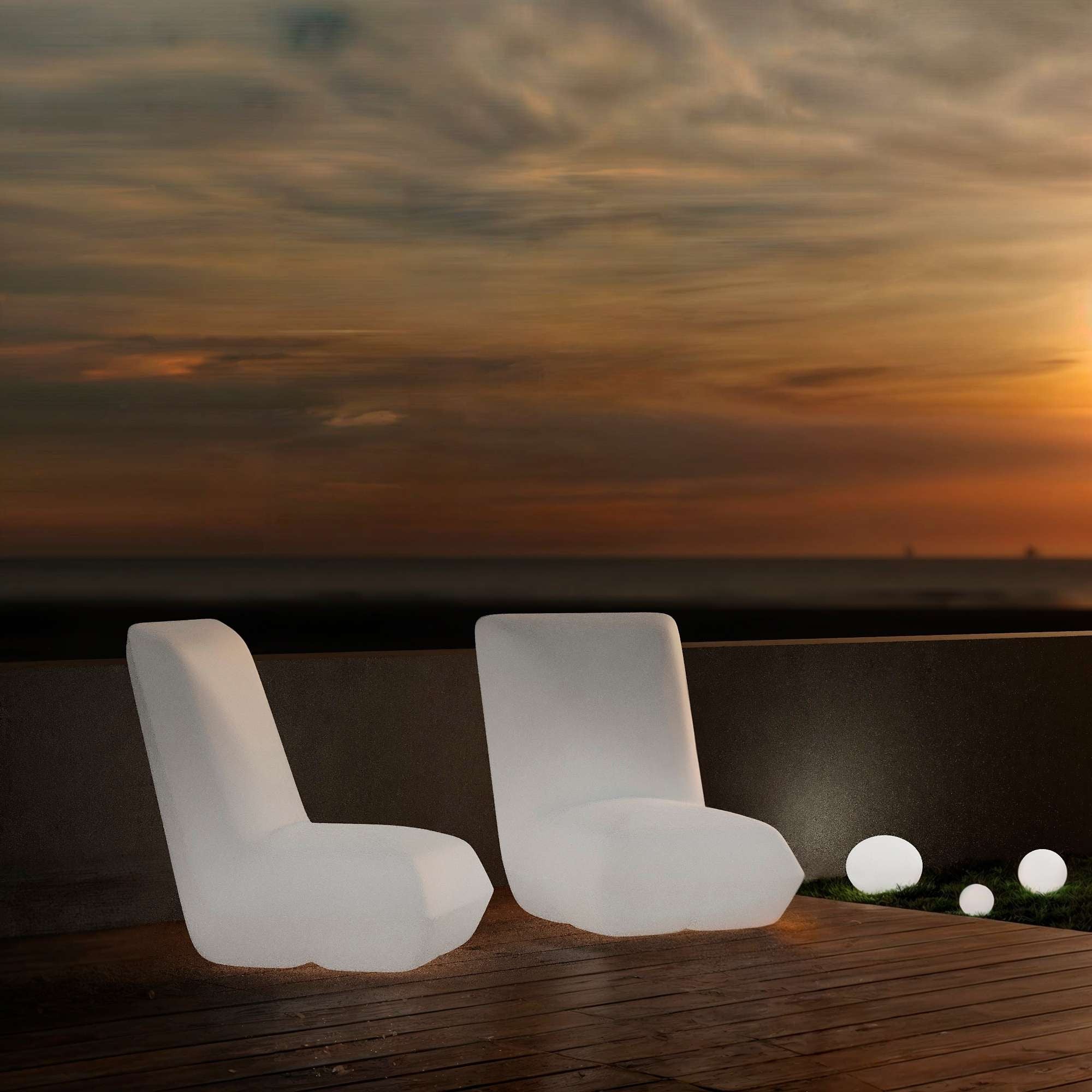 Asiento luminoso LED RGBW - 16W - Recargable
