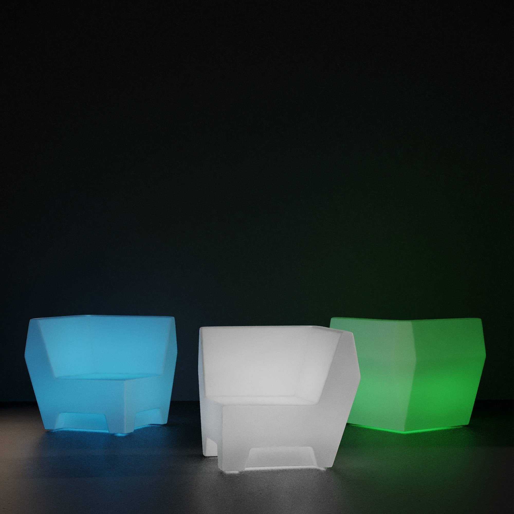 Asiento luminoso LED RGBW - 16W - Recargable - IP65
