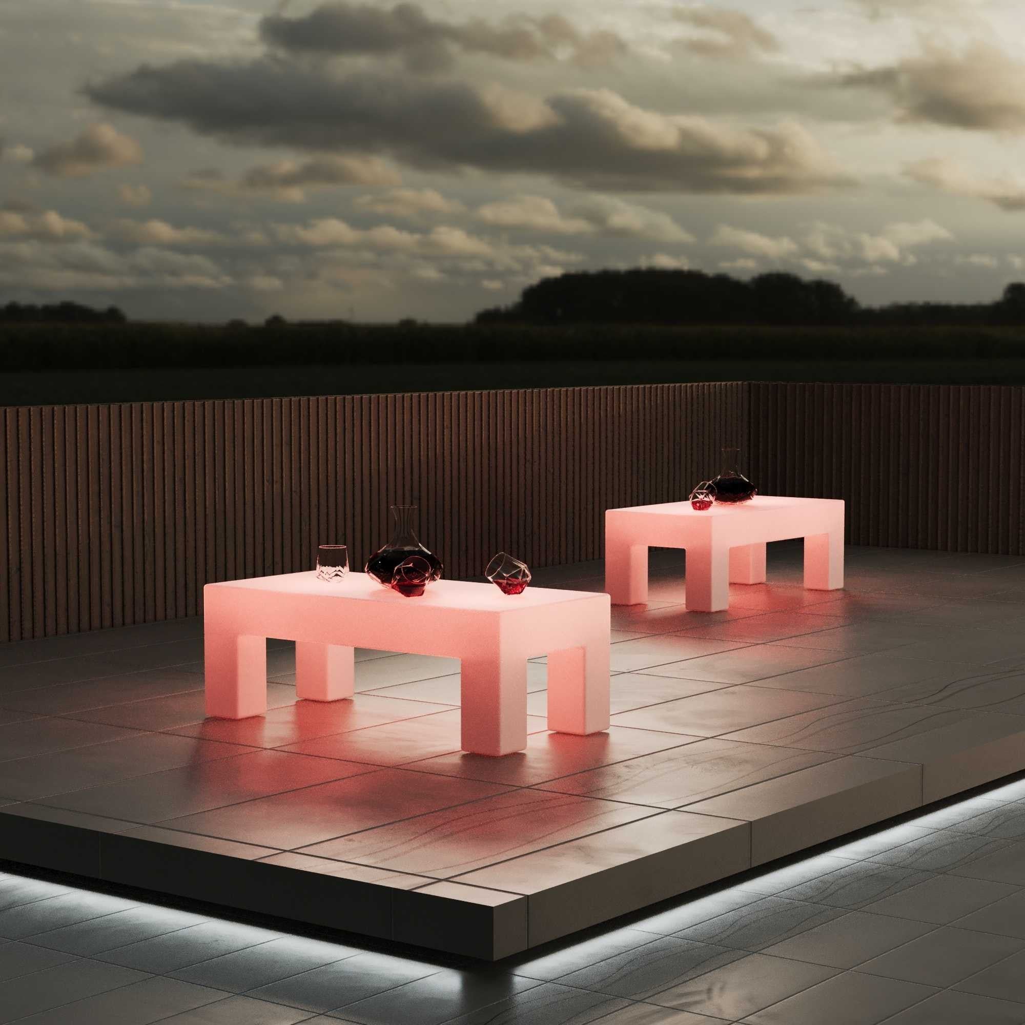 Mesa de centro LED RGBW - 20W - Recargable