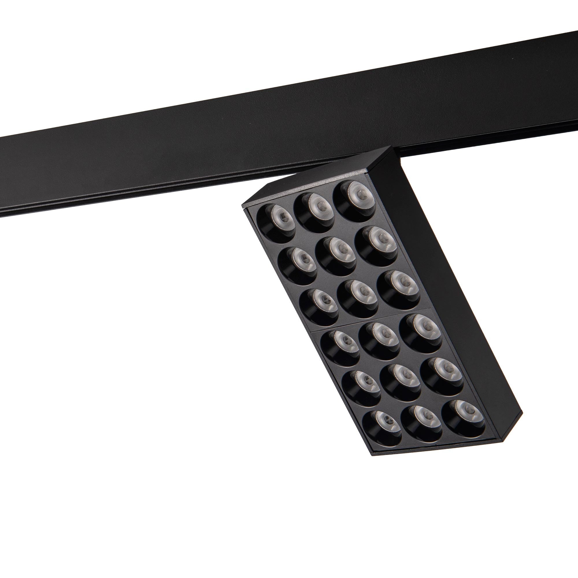 Luminaria cuadrada LED para carril magnético 48V - 18W - CRI90 - UGR18 - OSRAM