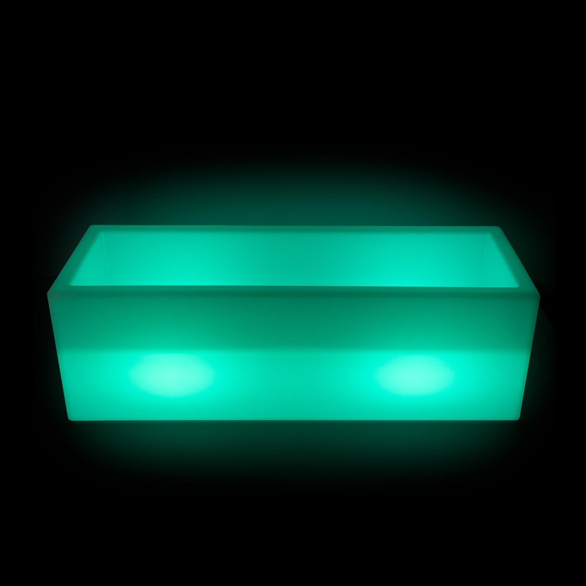 Macetero rectangular LED RGBW - 24W - Recargable - Mando a distancia