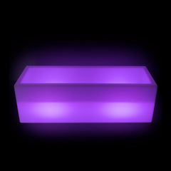 Macetero rectangular LED RGBW - 24W - Recargable - Mando a distancia