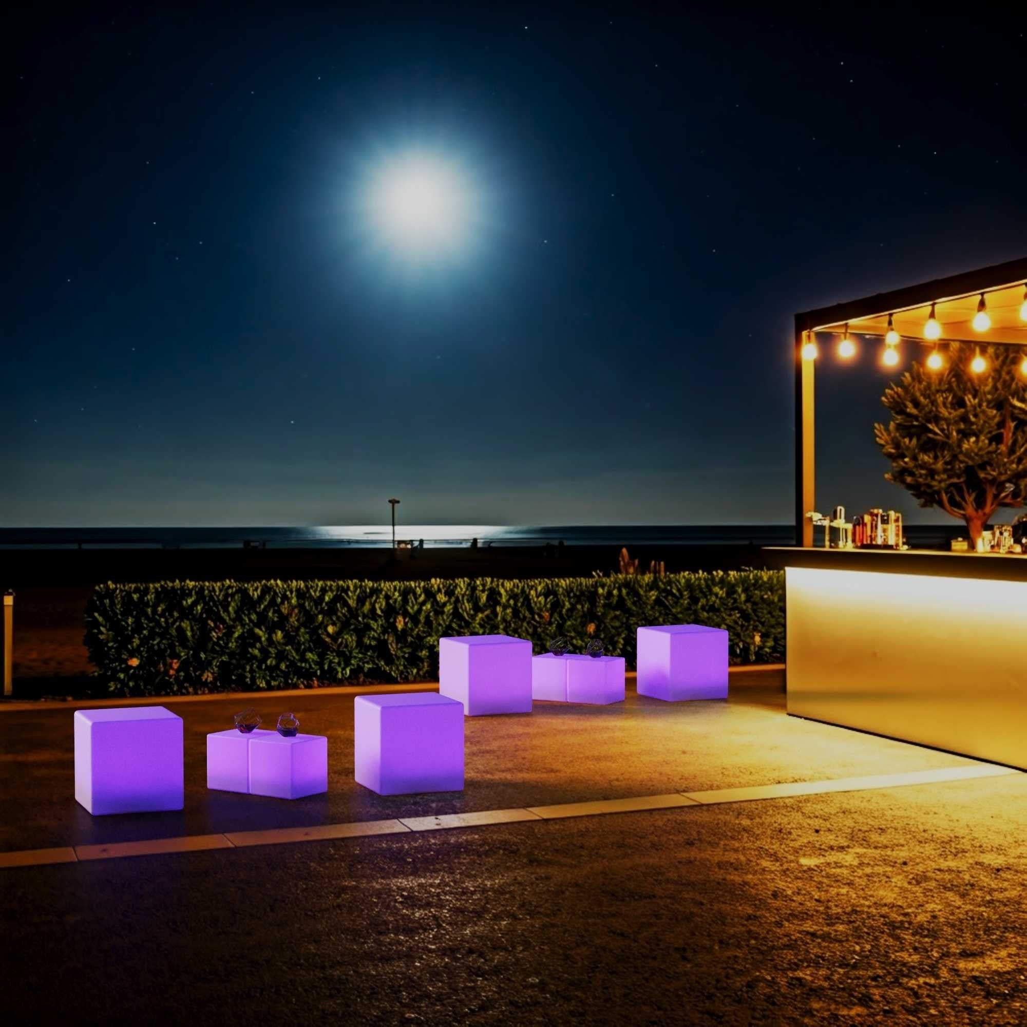 Cubo luminoso LED RGBW - 12W - Recargable