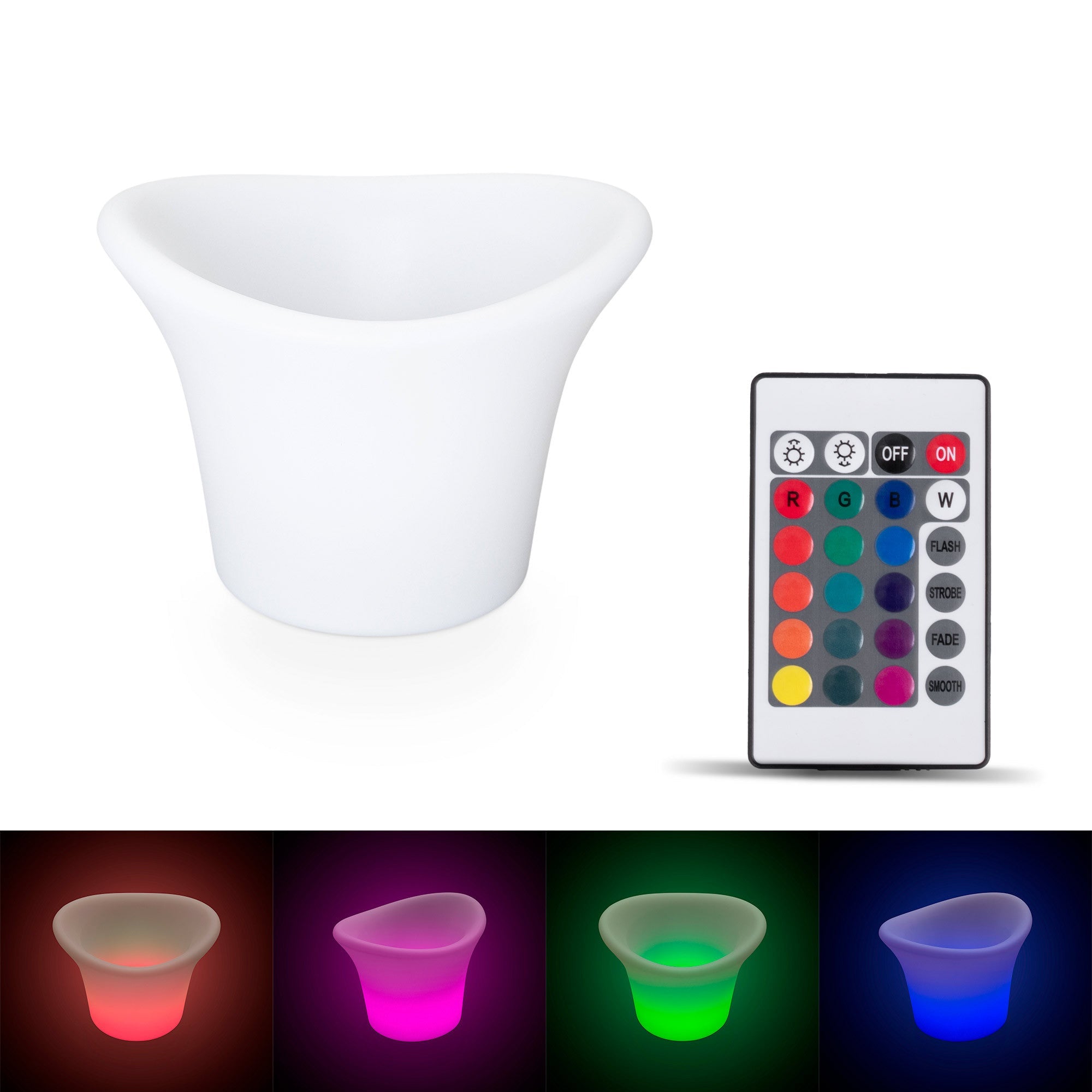Cubitera LED RGBW - 6W - Ø 38 cm - Recargable