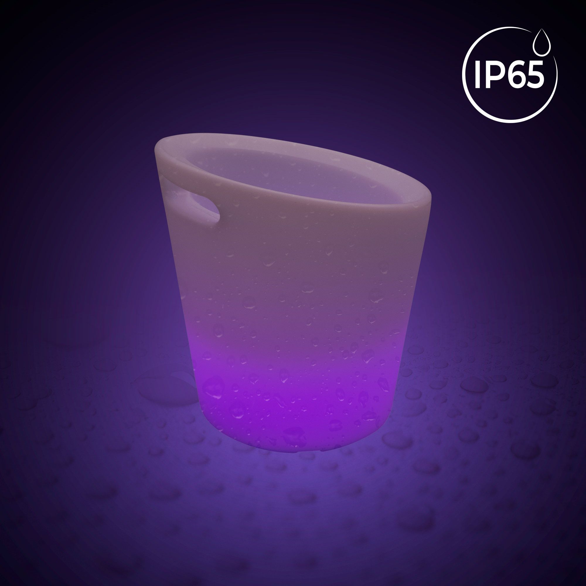 Cubitera LED RGBW - 6W - Ø 29 cm - Recargable