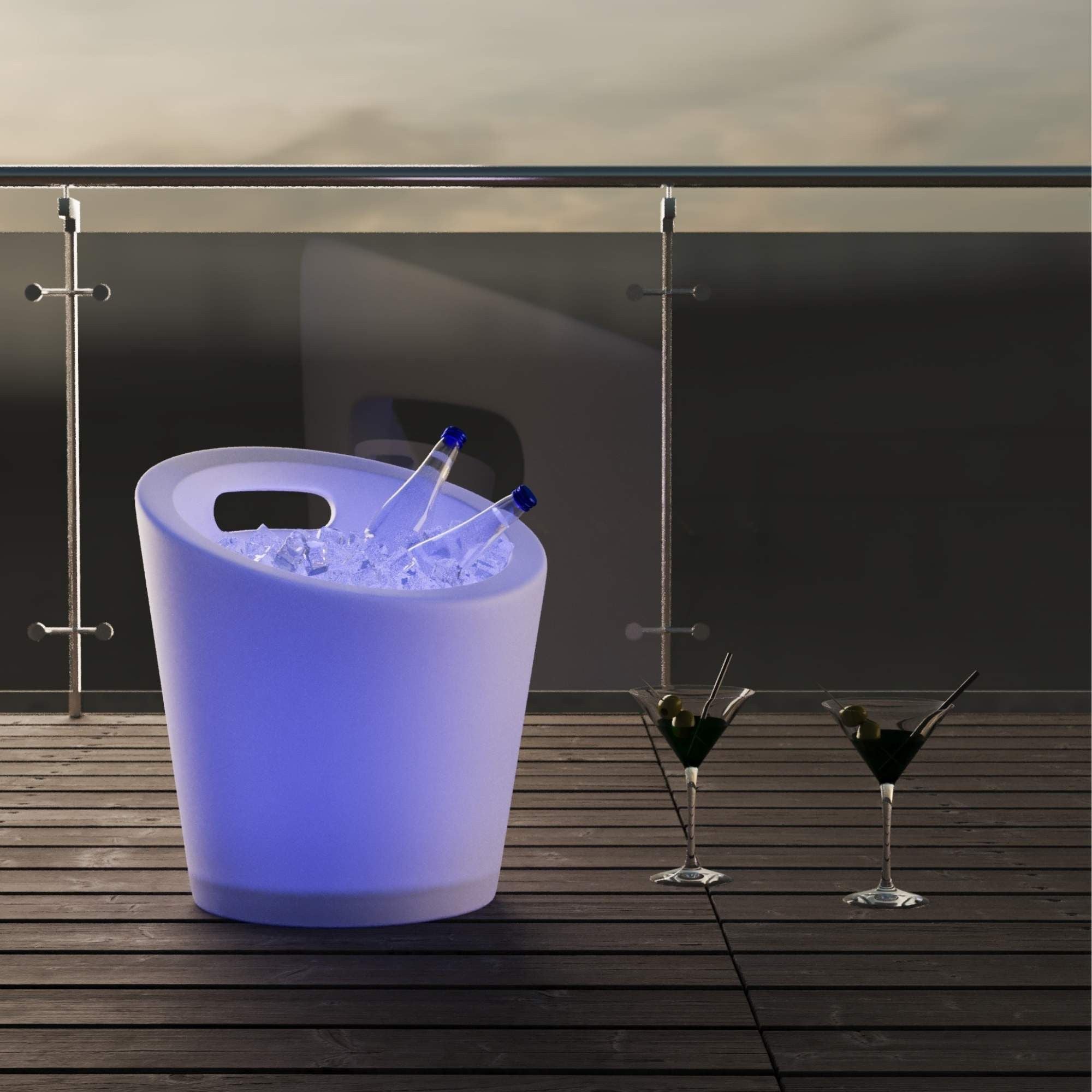 Cubitera LED RGBW - 6W - Ø 29 cm - Recargable