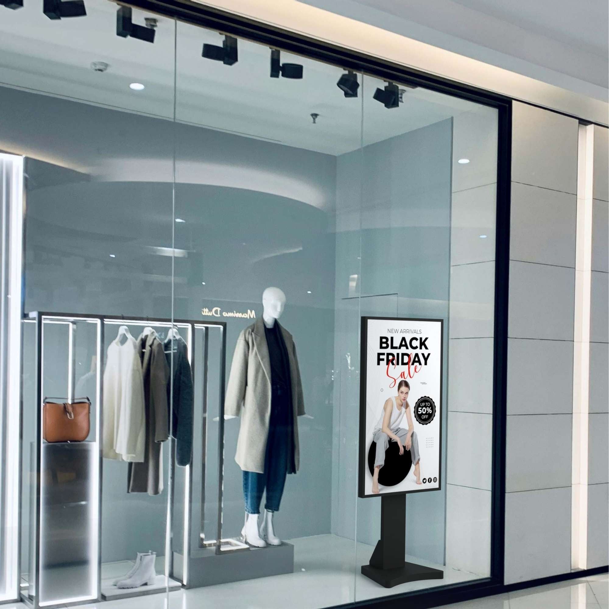 Display LCD FULL HD 55" para Escaparates - Alto Brillo 2500 NITS - Android 9