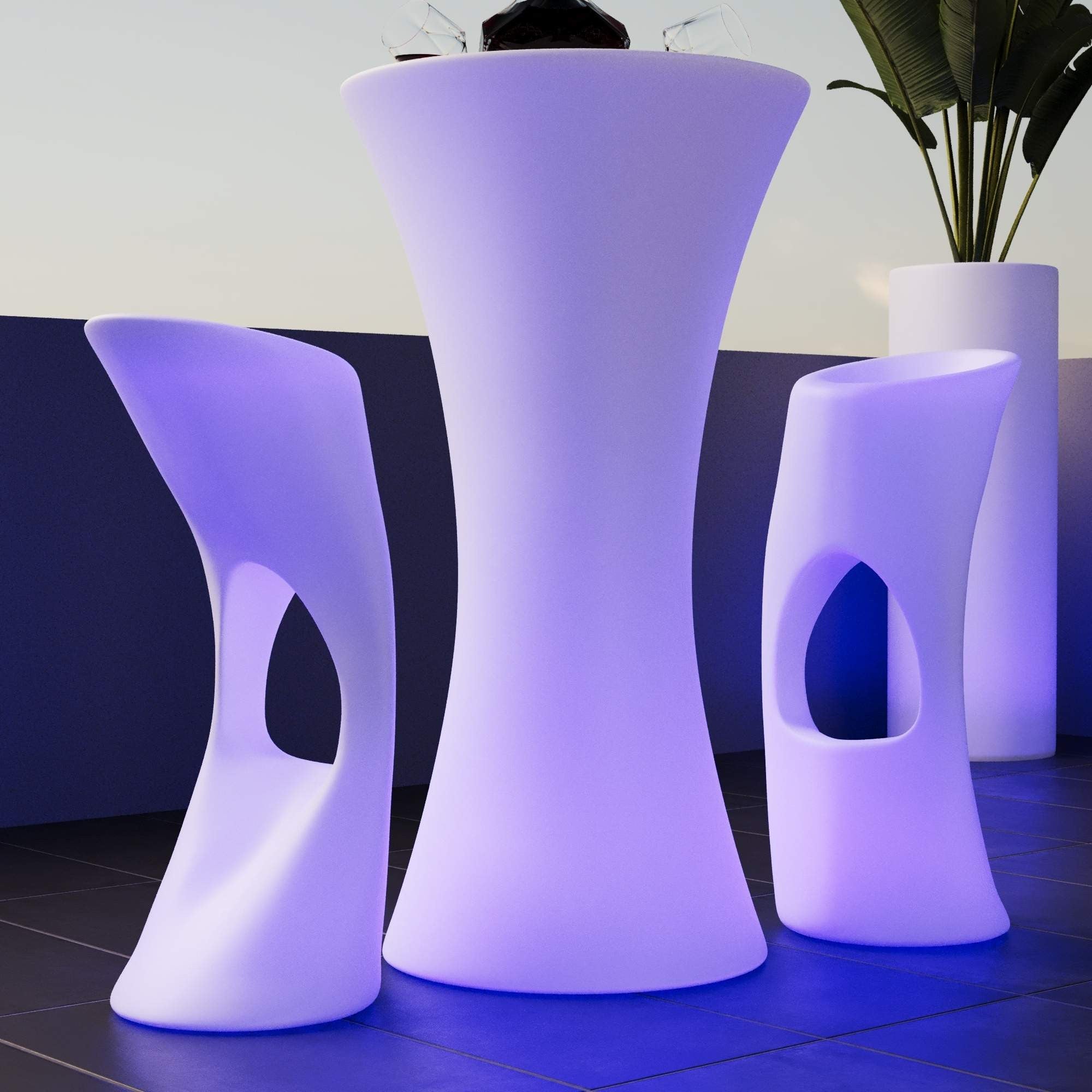 Asiento luminoso LED RGBW - 12W - Recargable