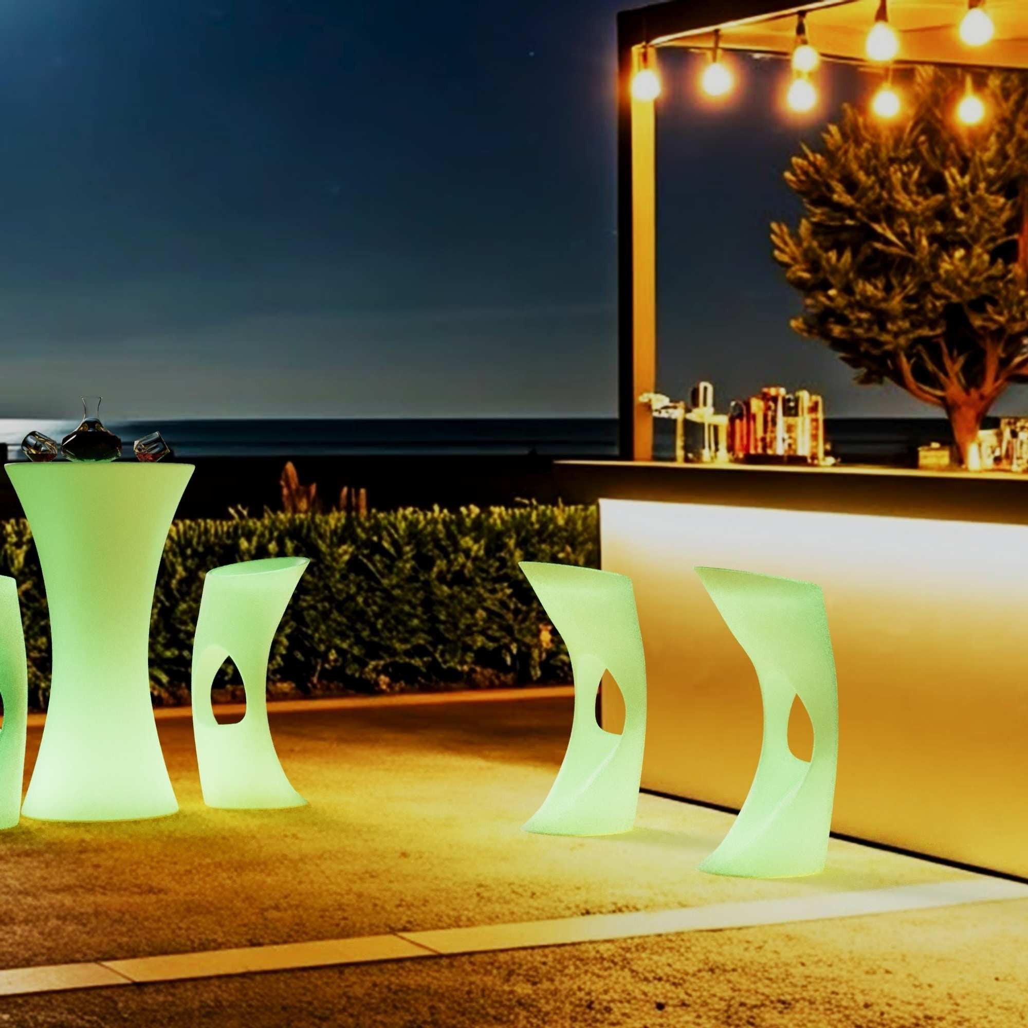 Asiento luminoso LED RGBW - 12W - Recargable