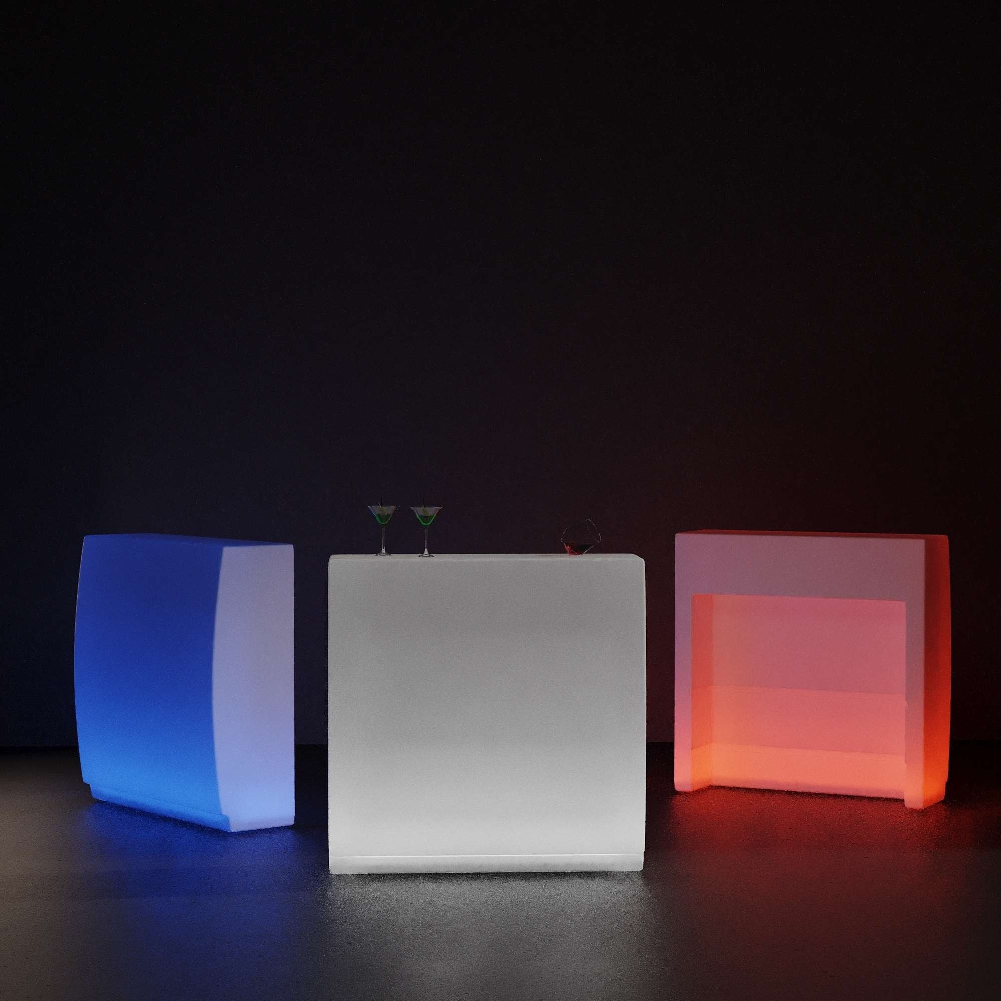 Barra de bar LED RGBW - 64W - Recargable