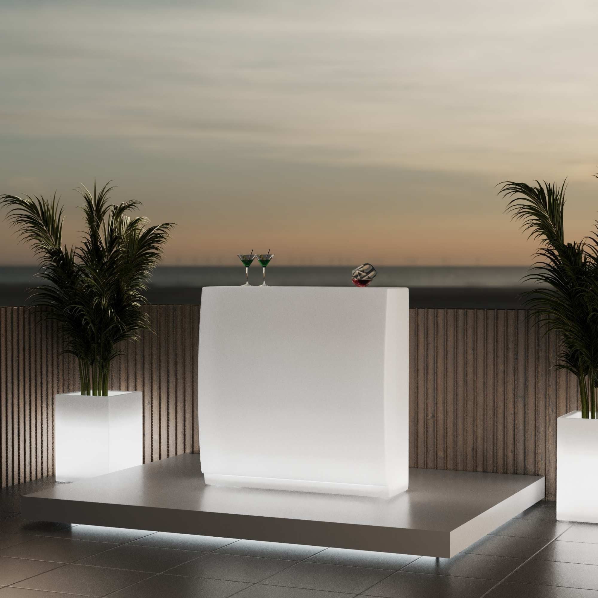 Barra de bar LED RGBW - 64W - Recargable