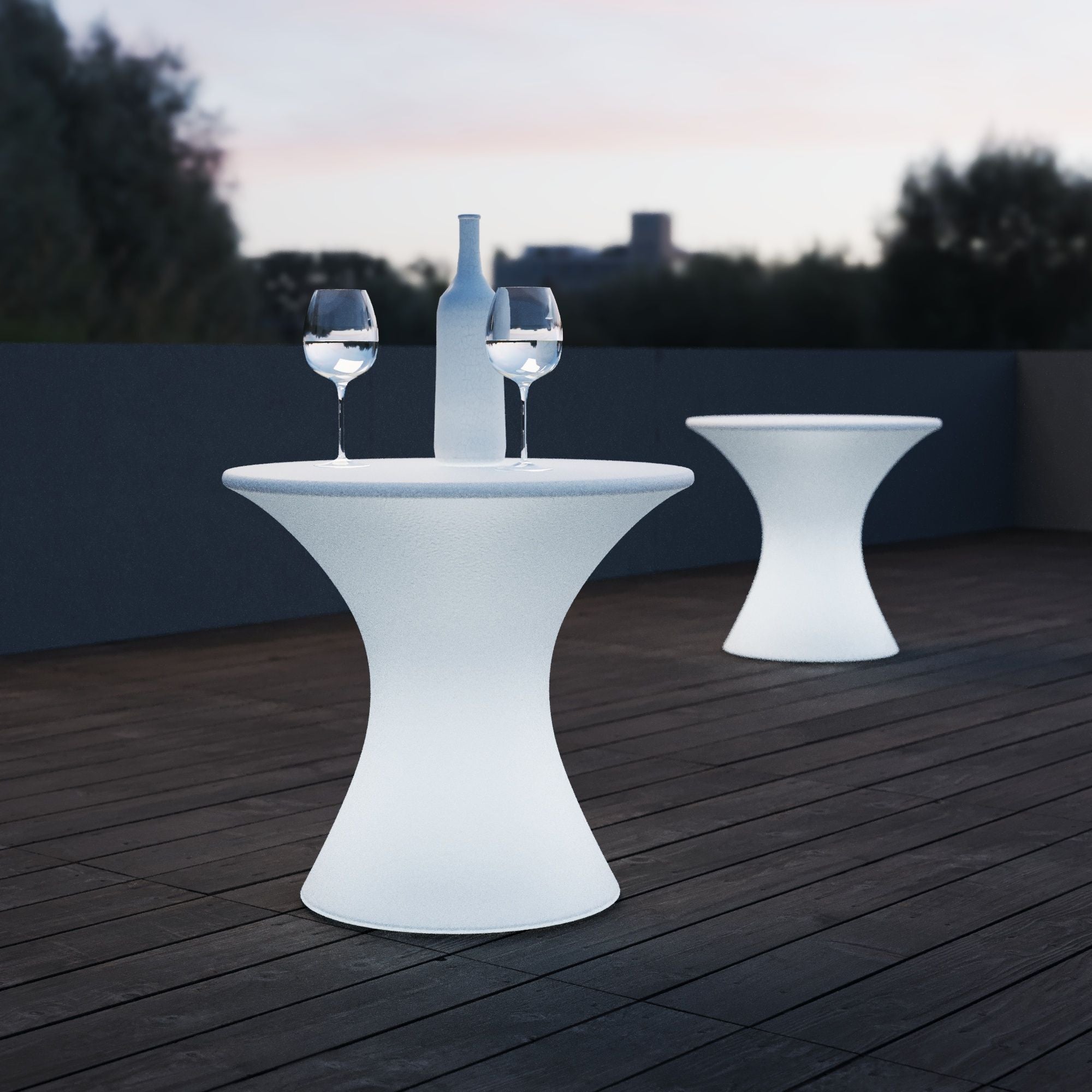 Mesa luminosa LED RGBW - 58 x Ø60 cm - 12W - Recargable