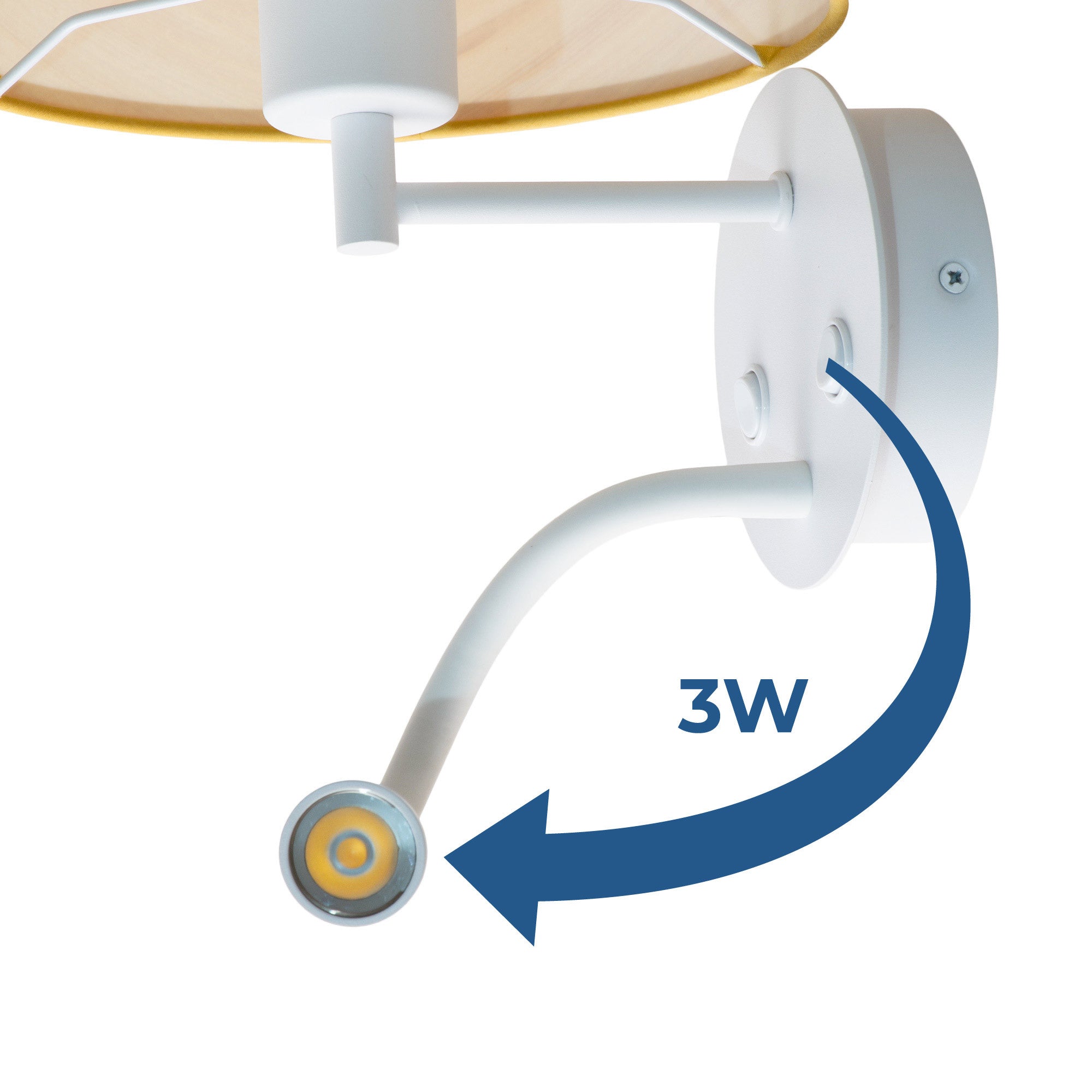 Aplique de pared para lectura "MAR" - E27 + Foco LED flexible