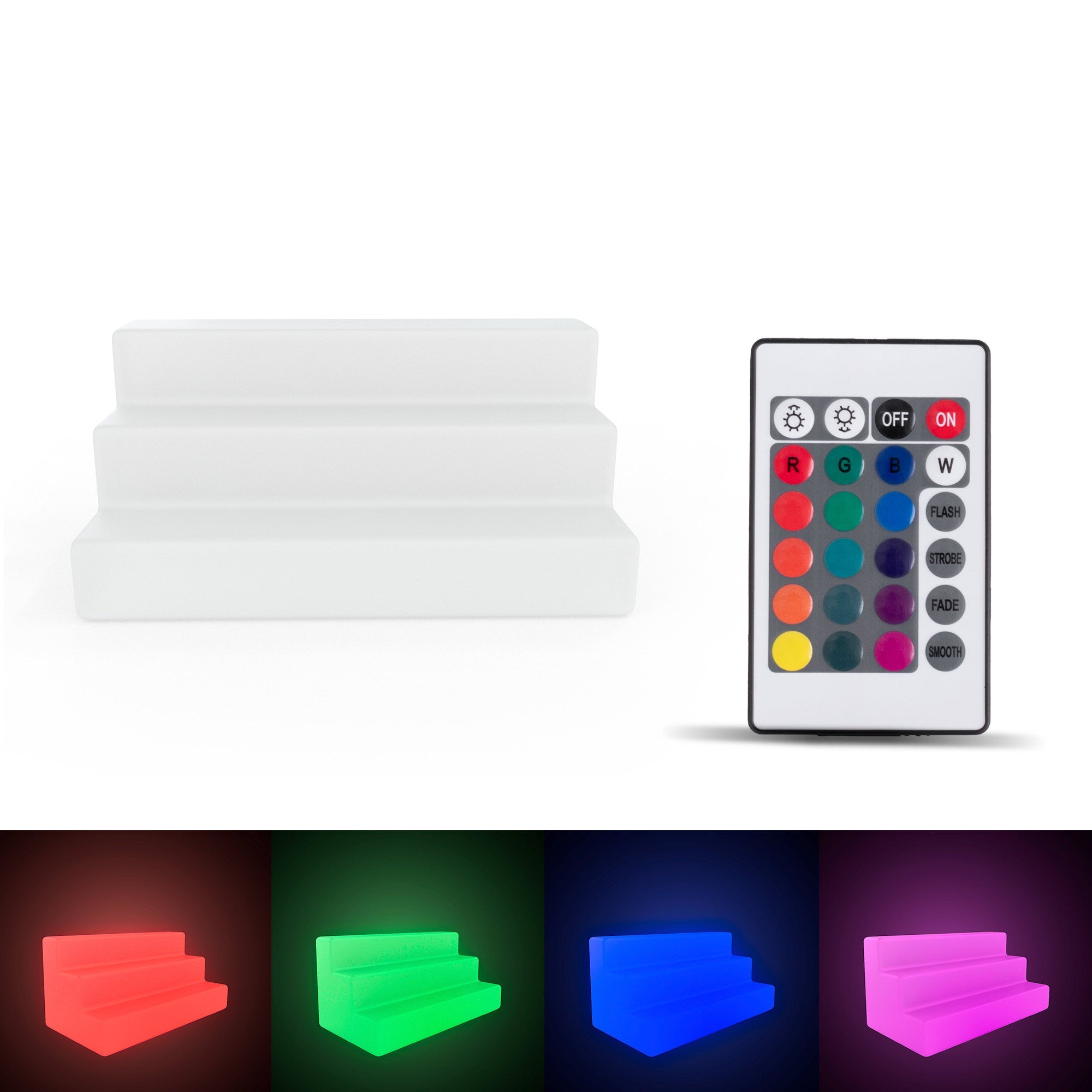 Expositor luminoso LED RGBW - 12W - Recargable - IP65