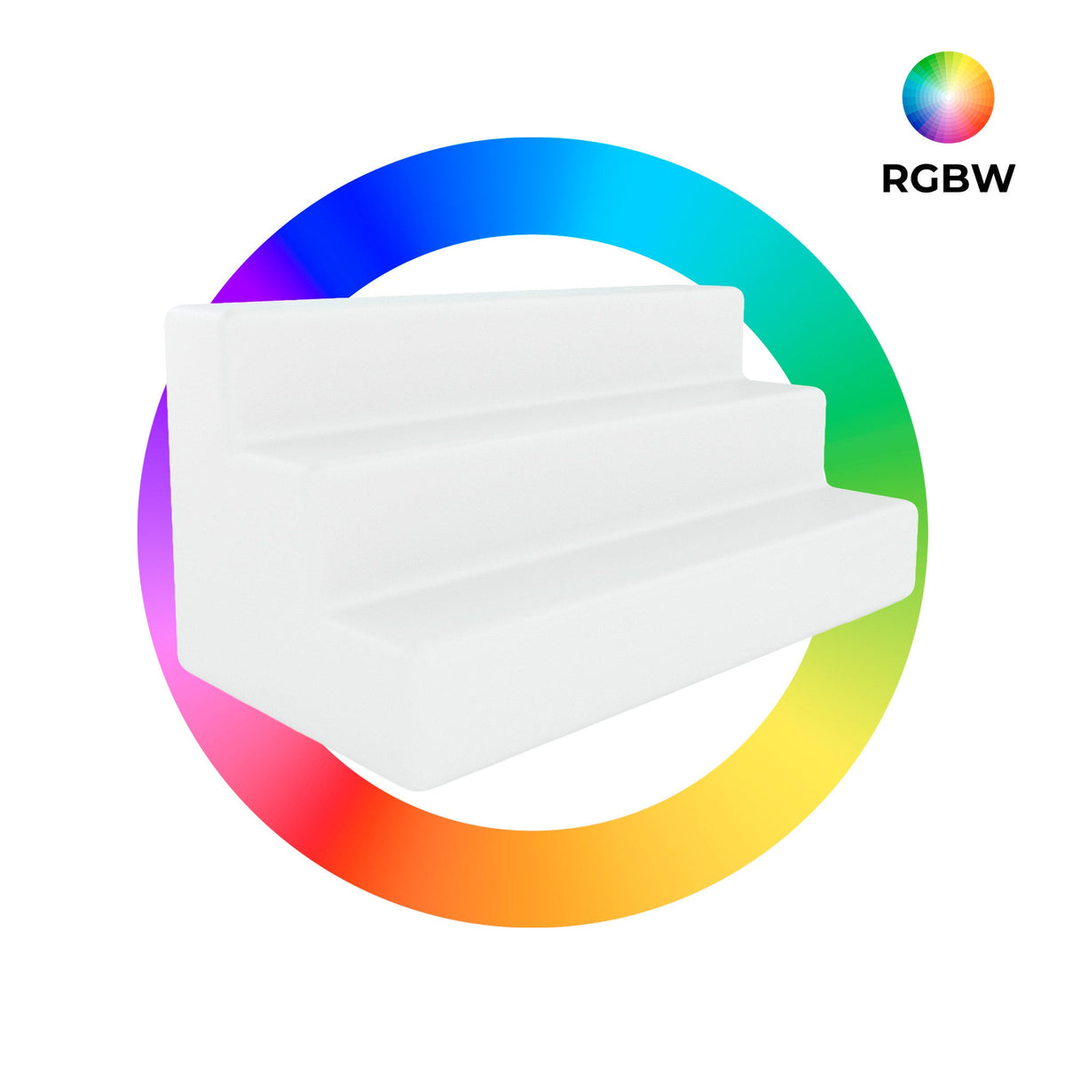 Expositor luminoso LED RGBW - 12W - Recargable - IP65